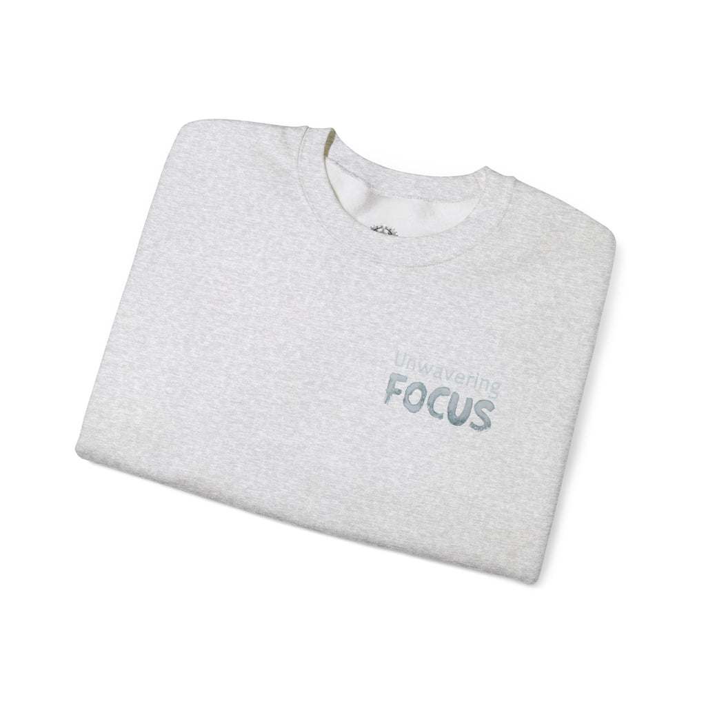“Unwavering Focus” Crewneck Sweatshirt- Sleeve Print Affirmation