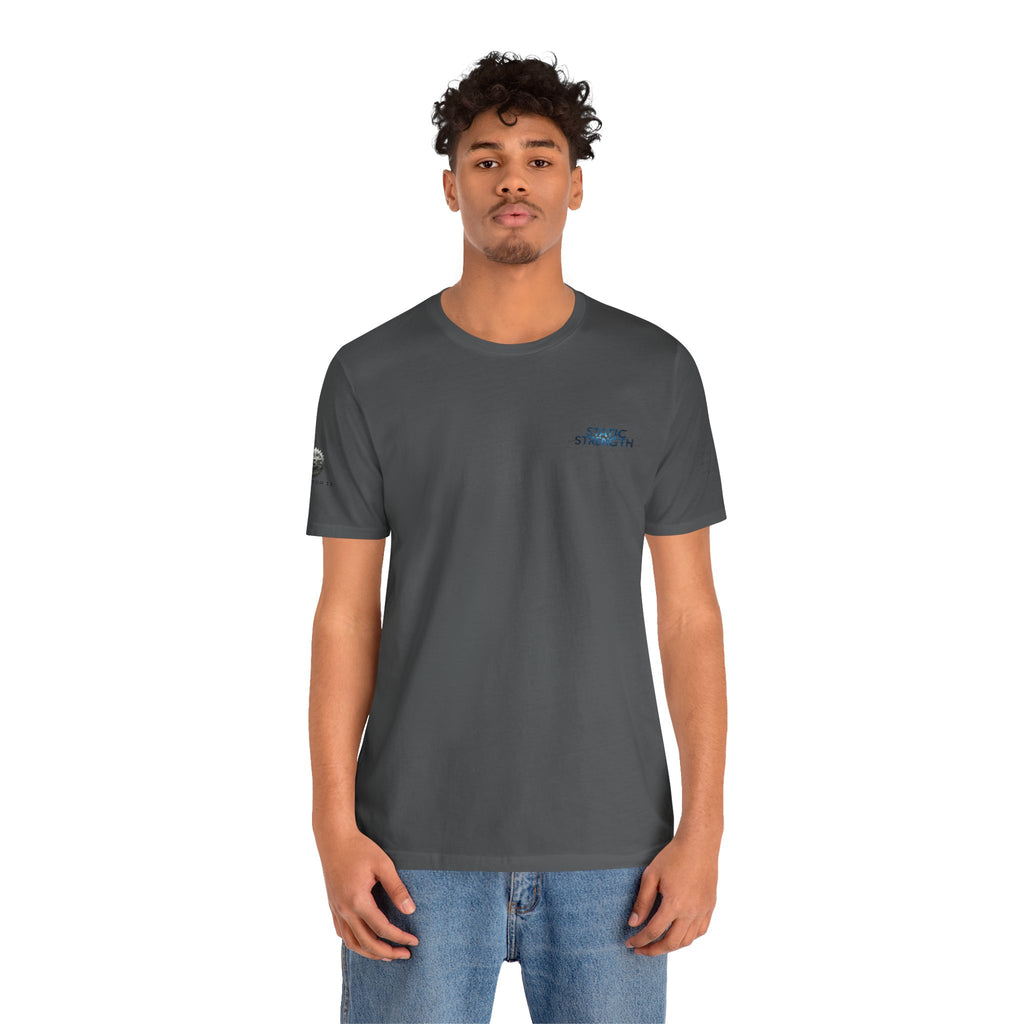 Static Strength T-Shirt — 'In the chaos, I am unmoving' Motivational Tee
