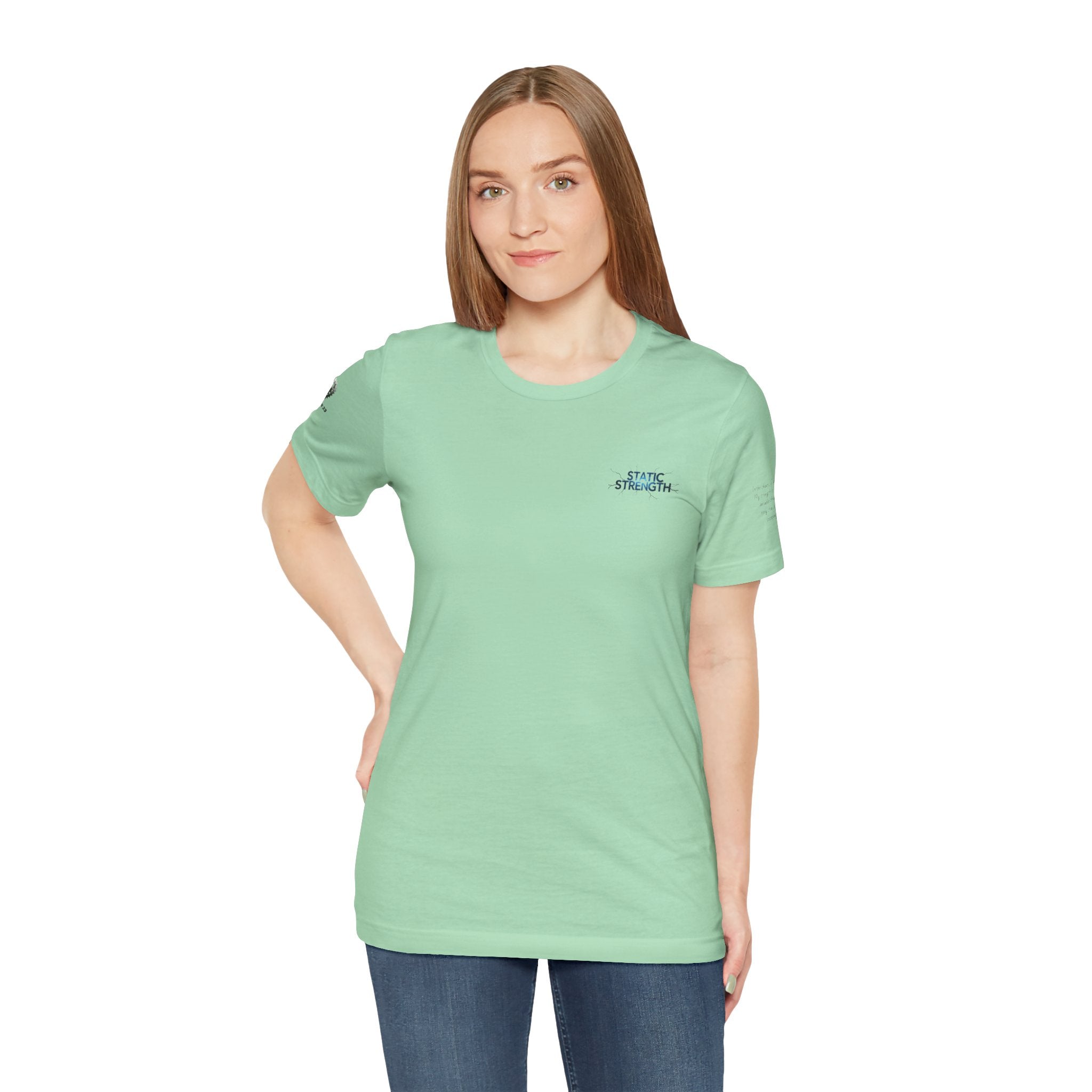 Static Strength T-Shirt — 'In the chaos, I am unmoving' Motivational Tee