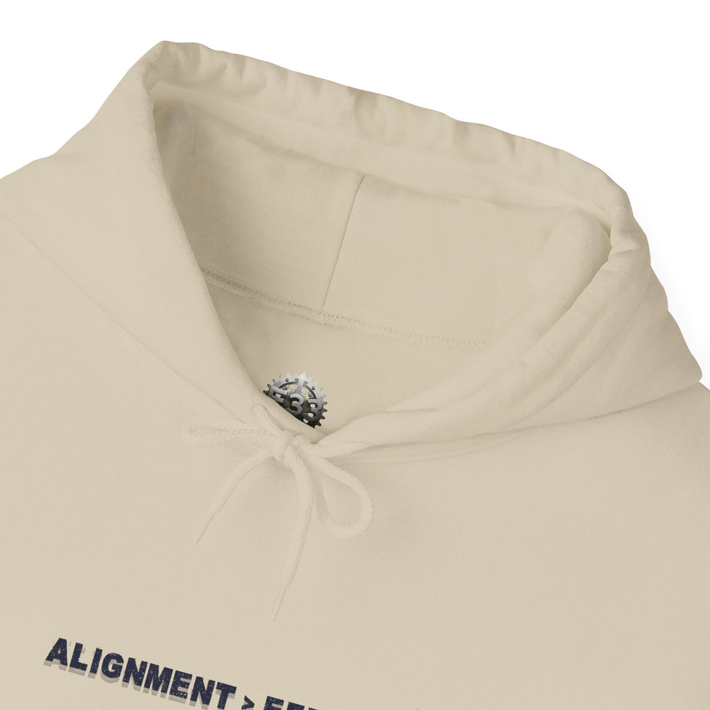 “Alignment > Effort” Hoodie - Sleeve Print Affirmation