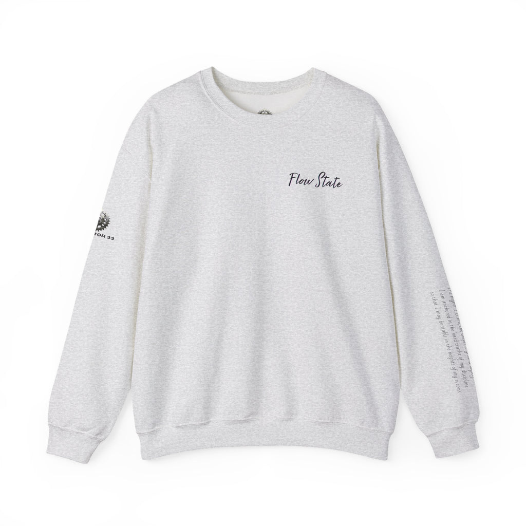 “Flow State” Crewneck Sweatshirt- Sleeve Print Affirmation