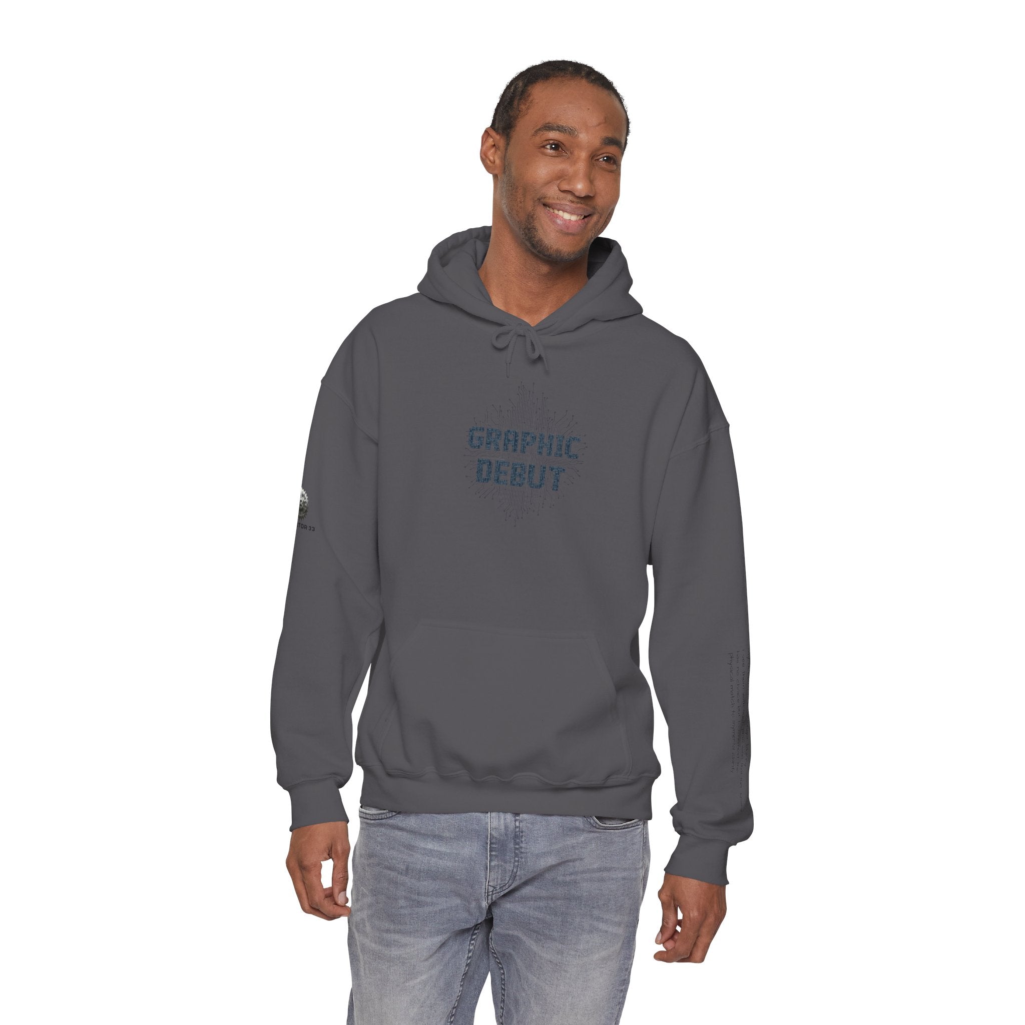 “Graphic Debut” Hoodie- Sleeve Printed Affirmation