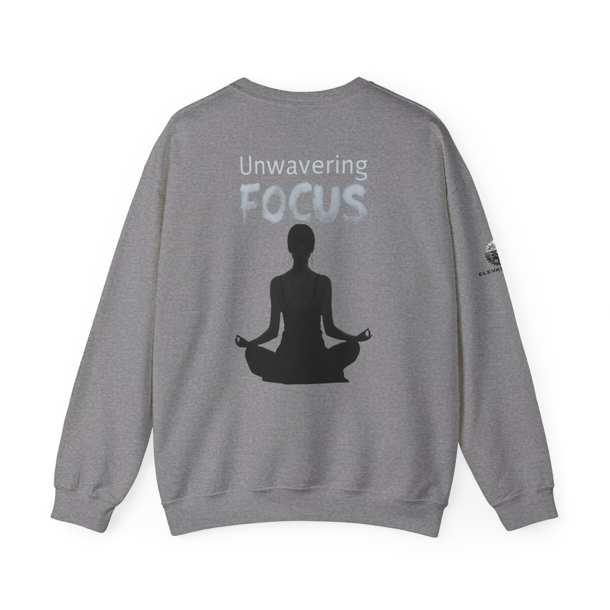 “Unwavering Focus” Crewneck Sweatshirt- Sleeve Print Affirmation