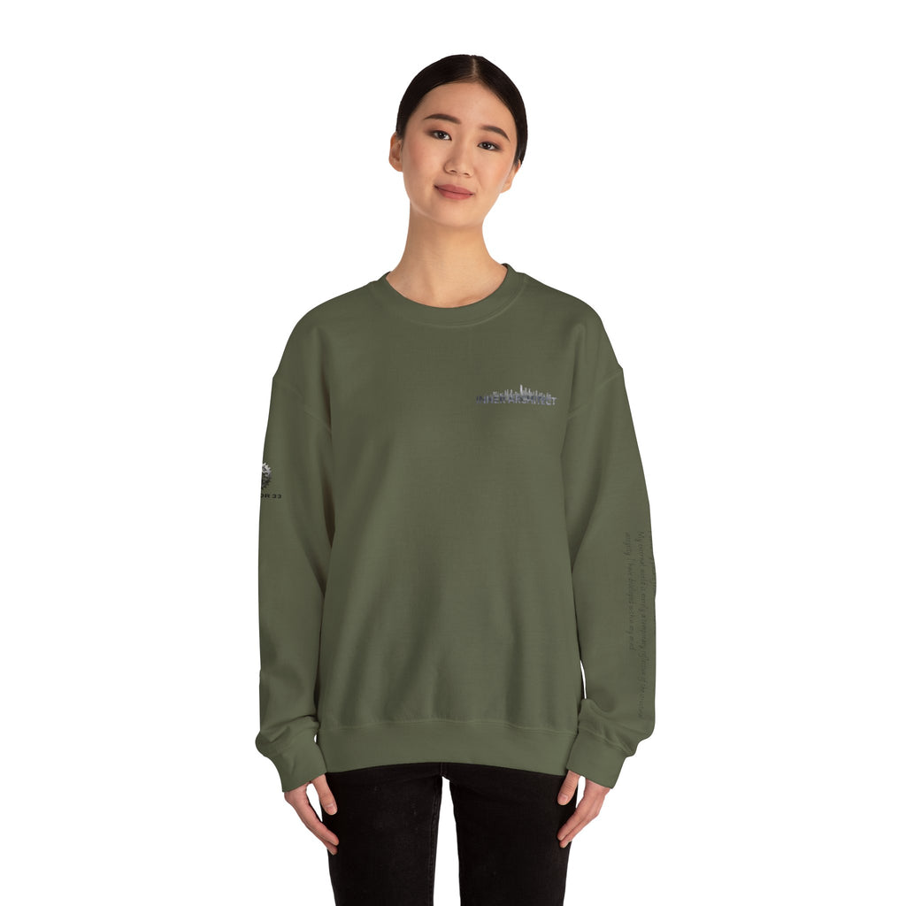 "Inner Architect" Crewneck Sweatshirt- Sleeve Printed Affirmation