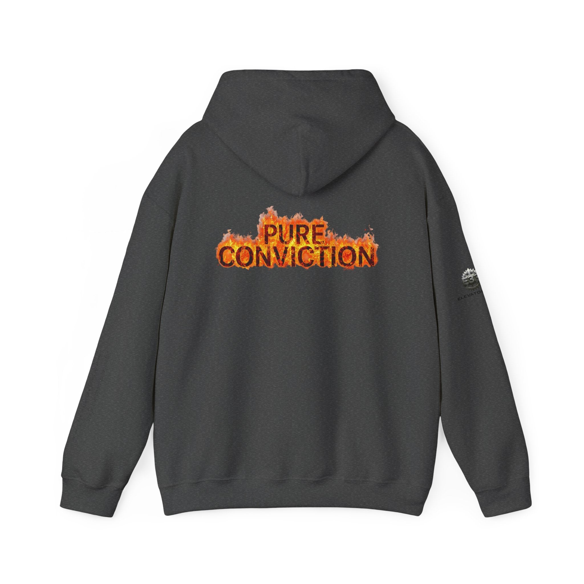 "Pure Conviction" Hoodie  - Sleeve Print Affirmation