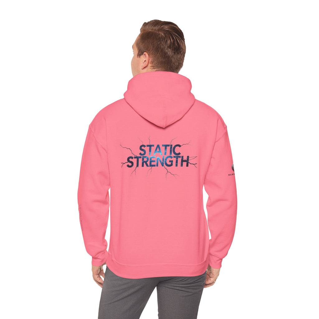 “Static Strength” Hoodie Sweatshirt- Sleeve Print Affirmation