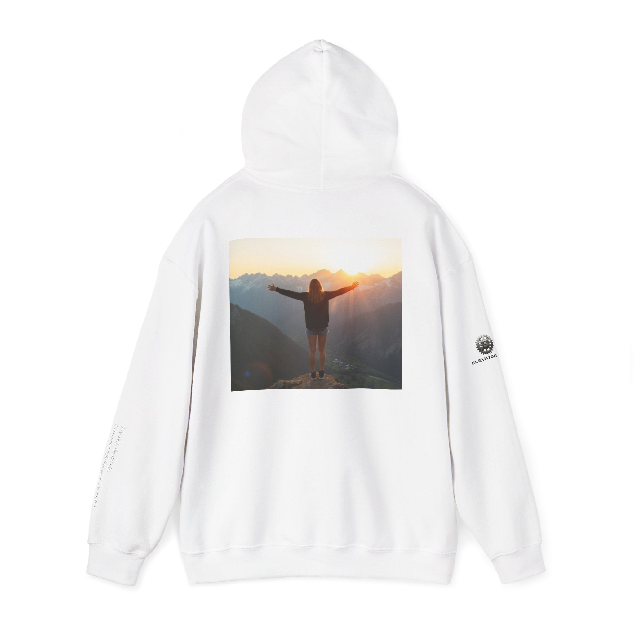 “View Point” Hoodie- Sleeve Print Affirmation