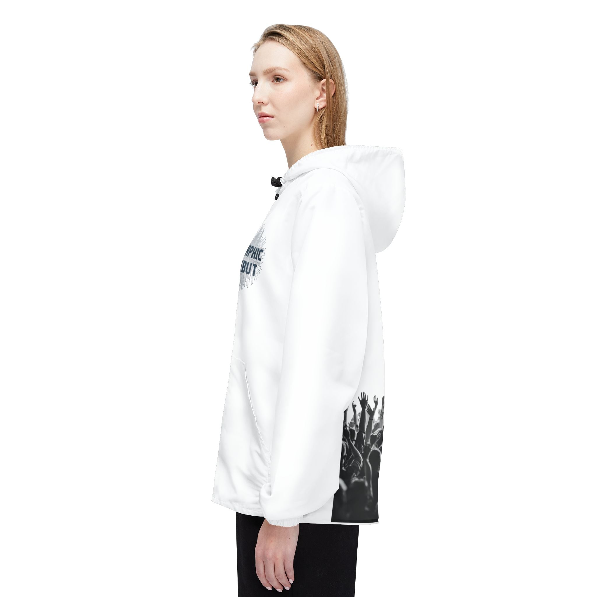 Copy of Graphic Debut Windbreaker Jacket — Elevator33 Logo, Cheering Crowd Back Print