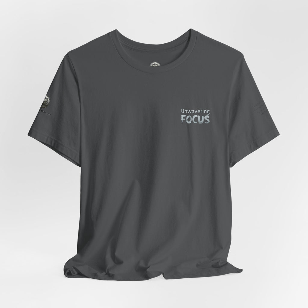 Unwavering Focus Tee — Affirmation Sleeve Graphic T-Shirt