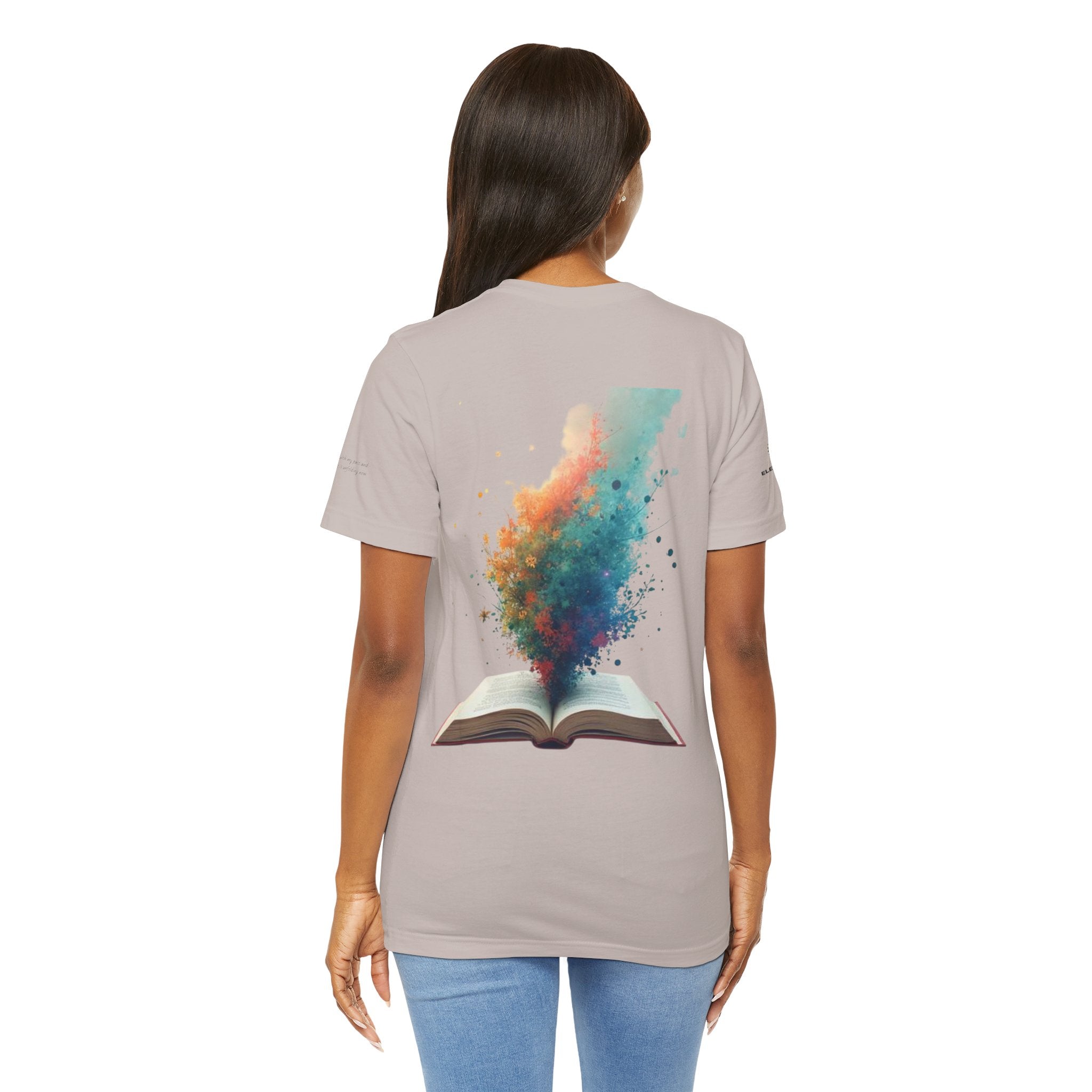 Next Chapter affirmation tee | Graphic open book back, inspirational sleeve text