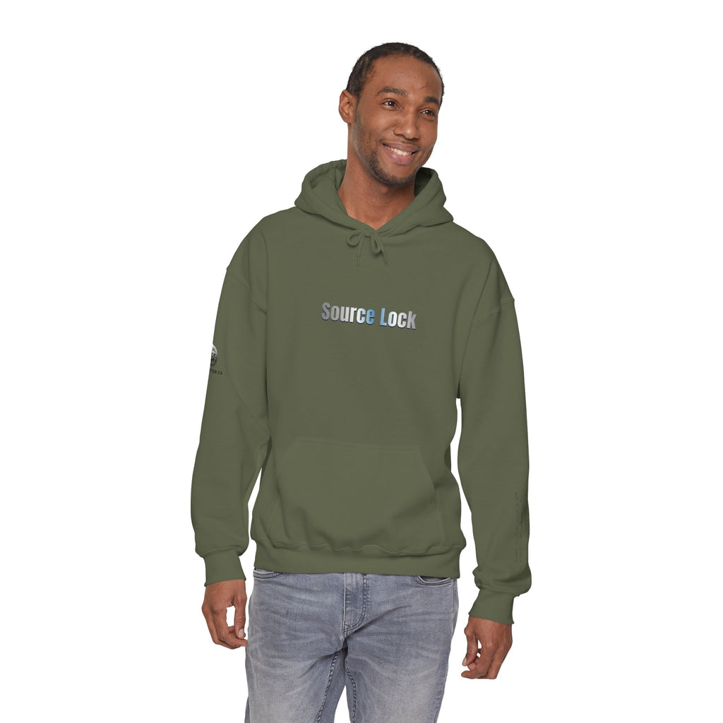 “Source Lock” Hoodie Sweatshirt- Sleeve Print Affirmation