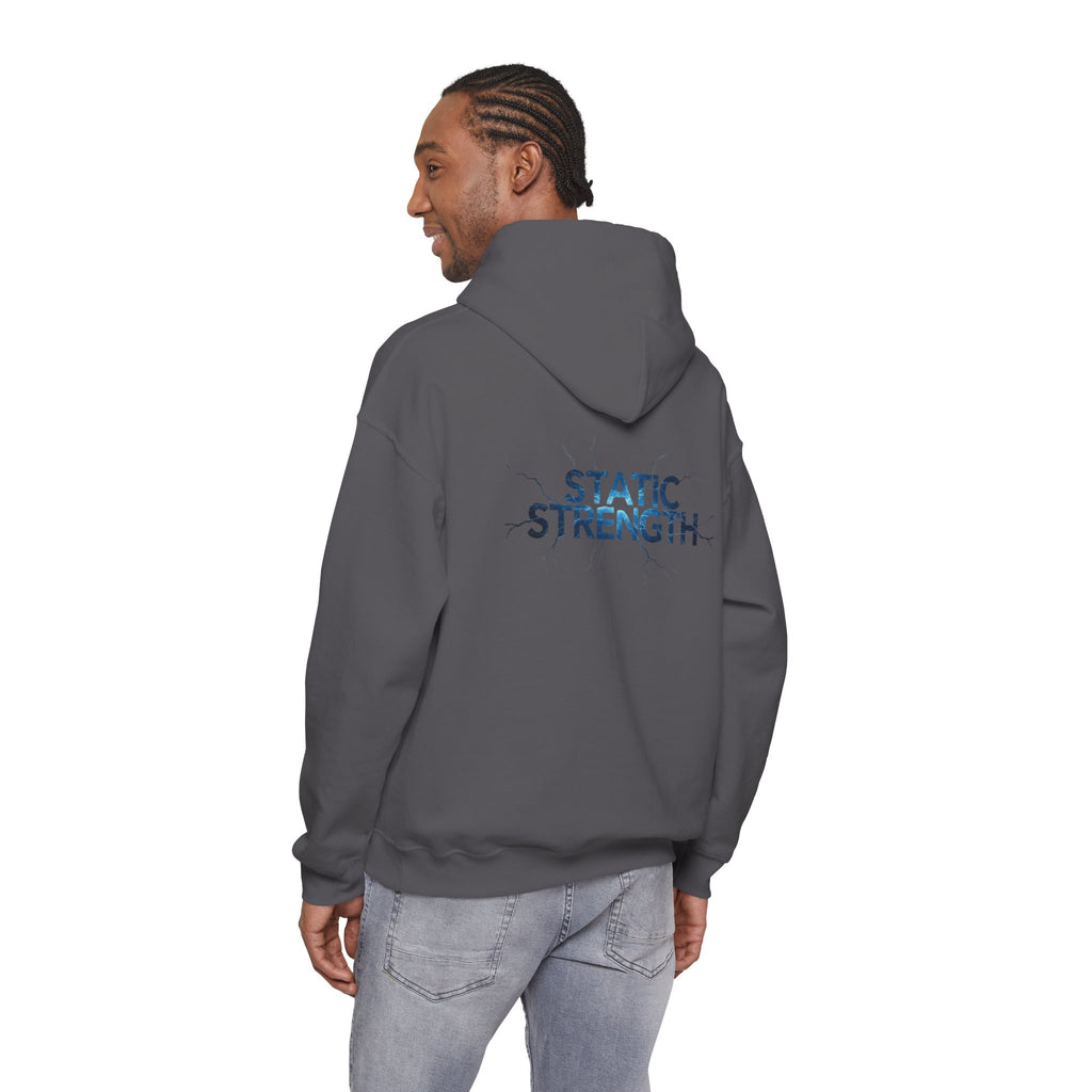 “Static Strength” Hoodie Sweatshirt- Sleeve Print Affirmation