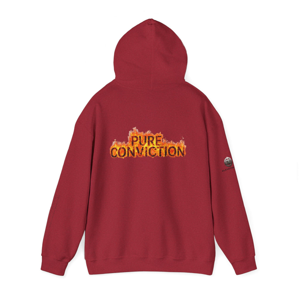 "Pure Conviction" Hoodie  - Sleeve Print Affirmation