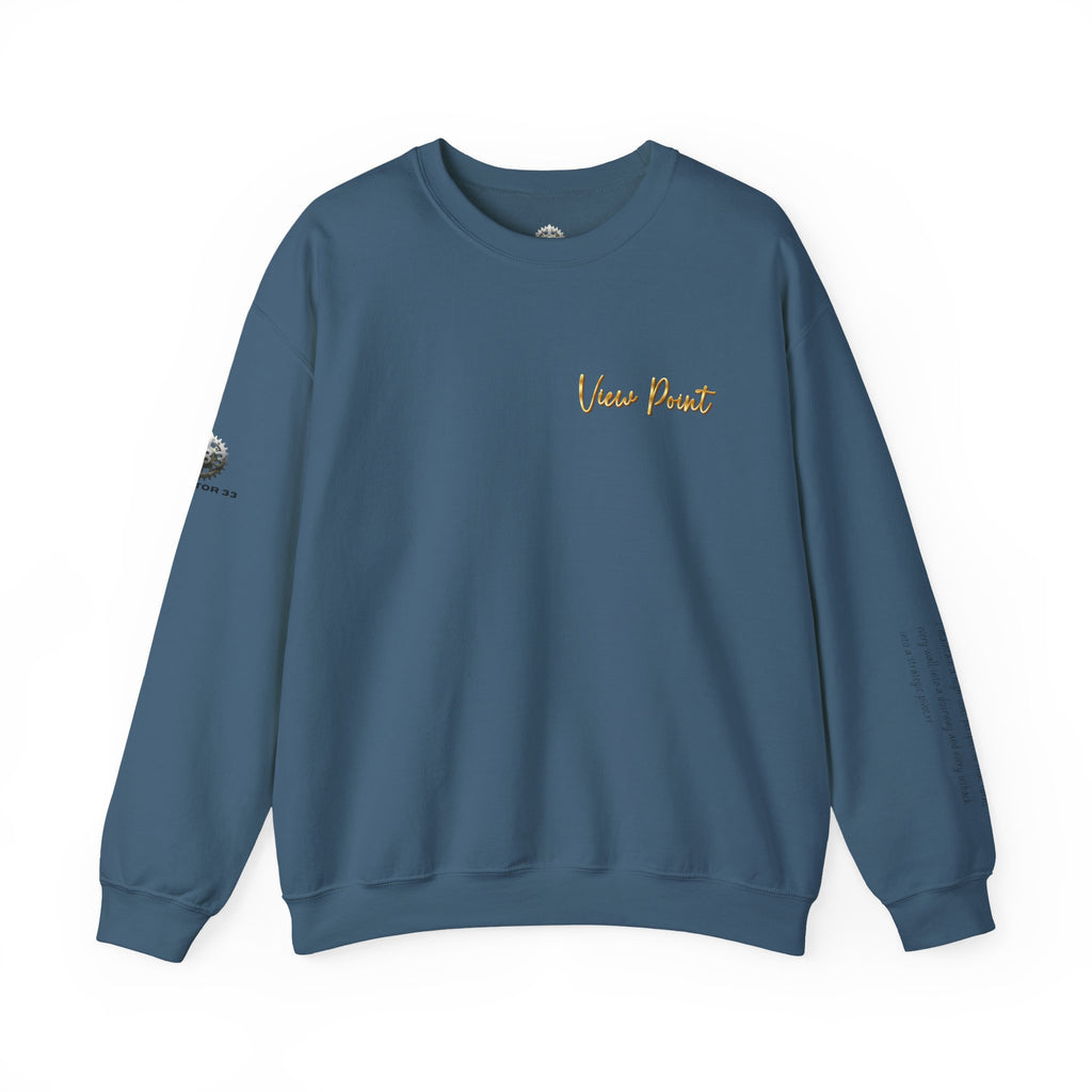 "View Point" Crewneck - Heavyweight Sleeve Print Sweatshirt