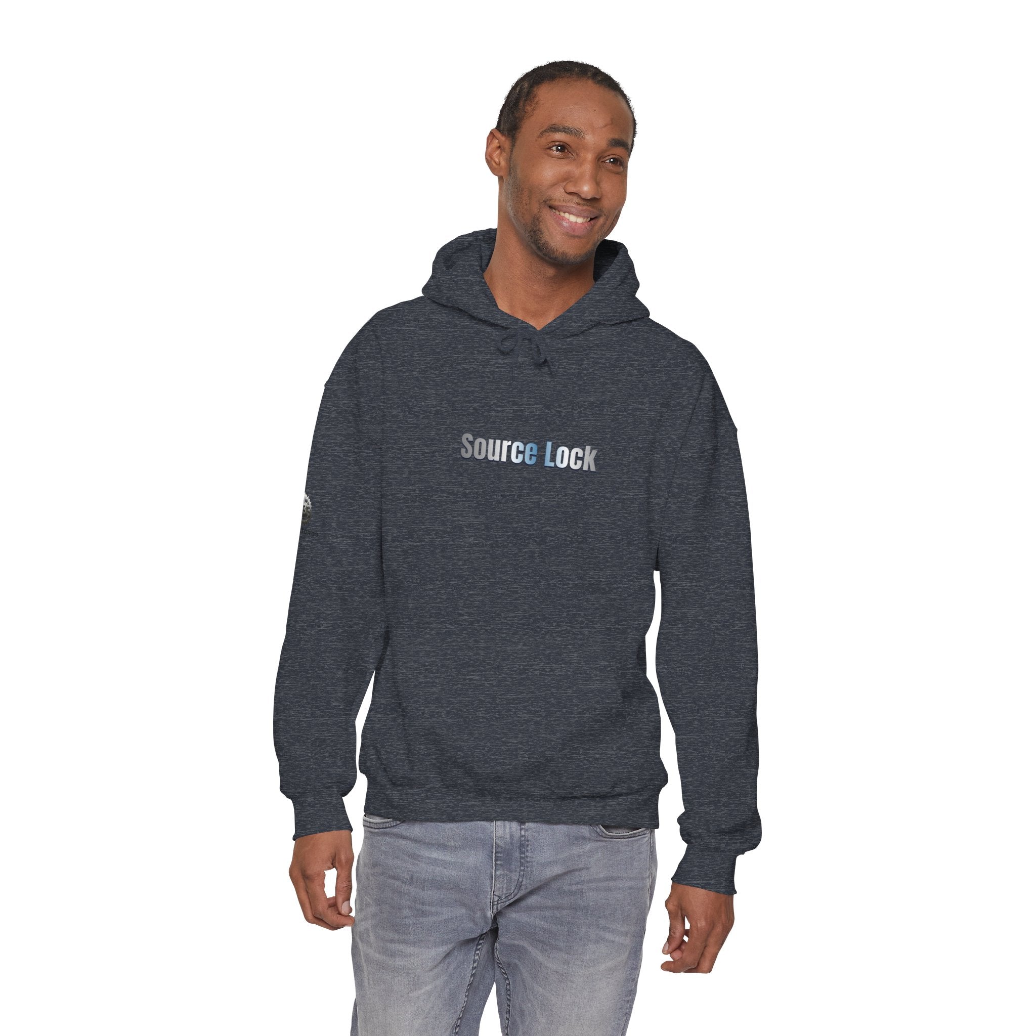 “Source Lock” Hoodie Sweatshirt- Sleeve Print Affirmation