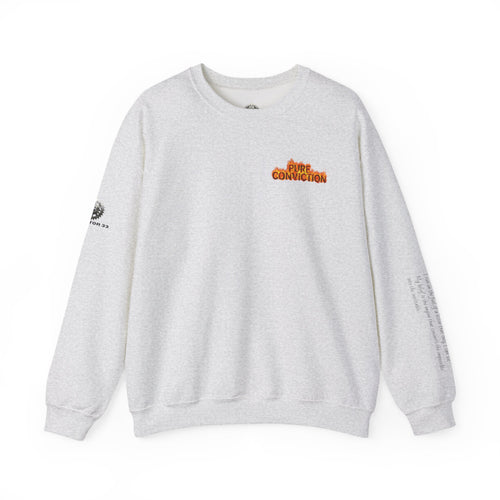 "Pure Conviction” Sweatshirt -Sleeve Print Affirmation