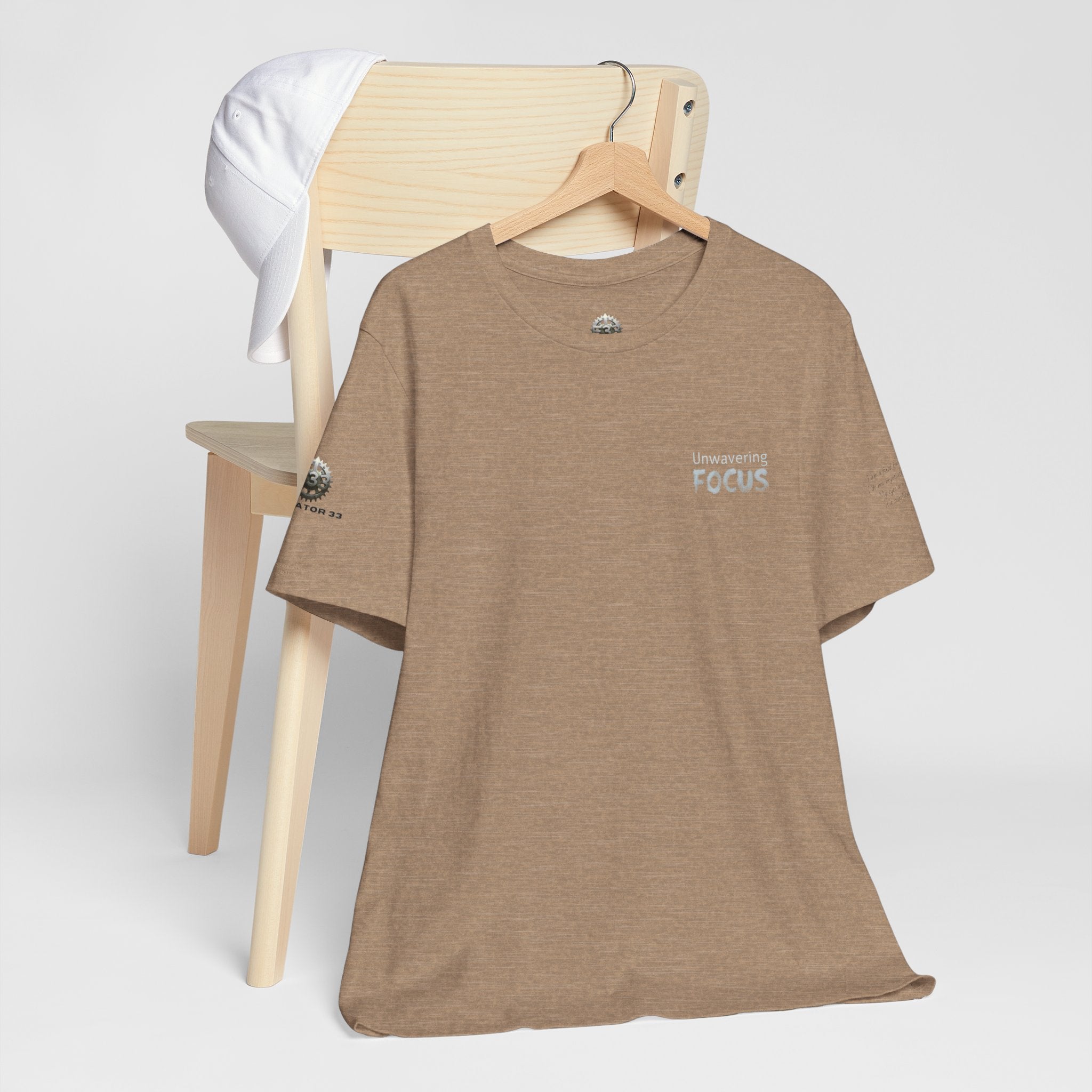 Unwavering Focus Tee — Affirmation Sleeve Graphic T-Shirt