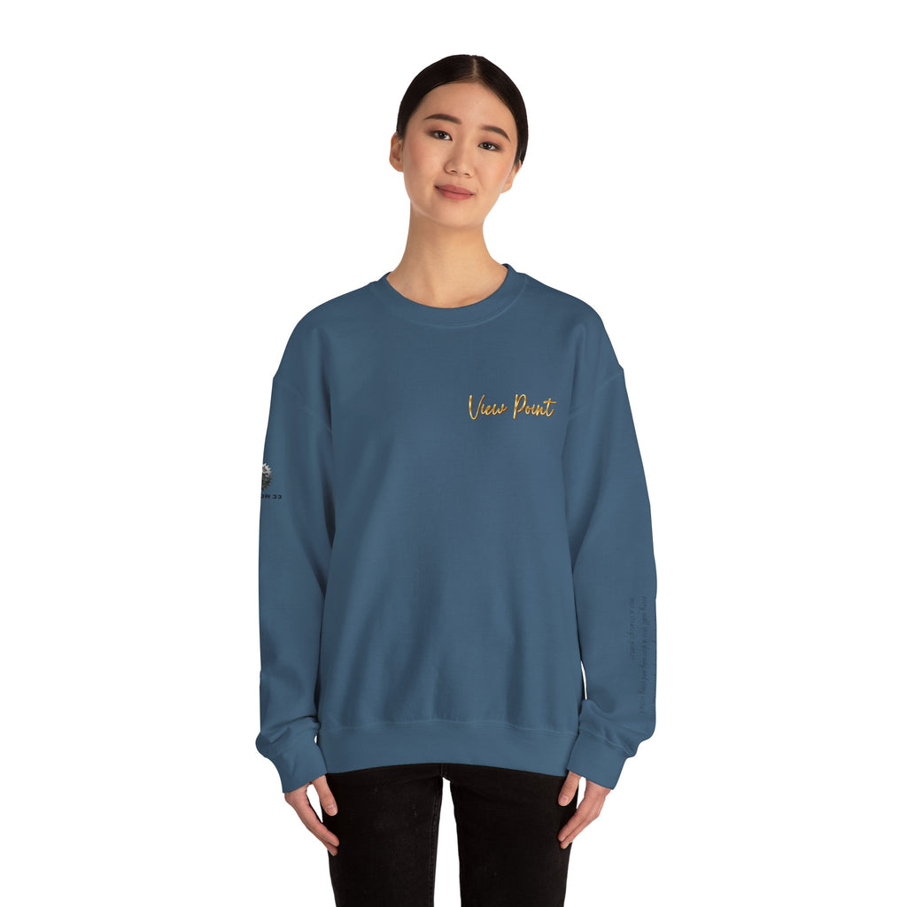 "View Point" Crewneck - Heavyweight Sleeve Print Sweatshirt