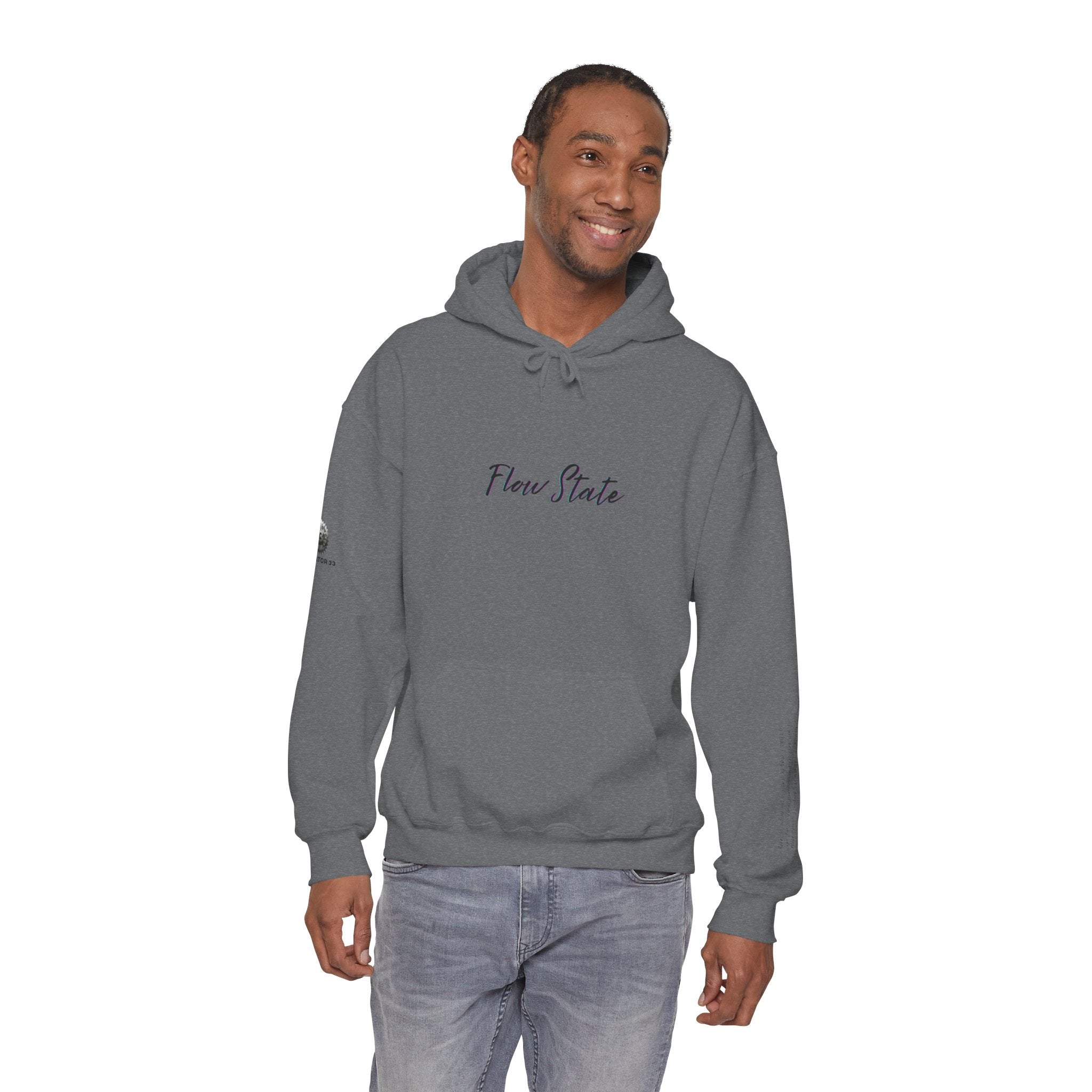 “Flow State” Hoodie- Sleeve Printed Affirmation