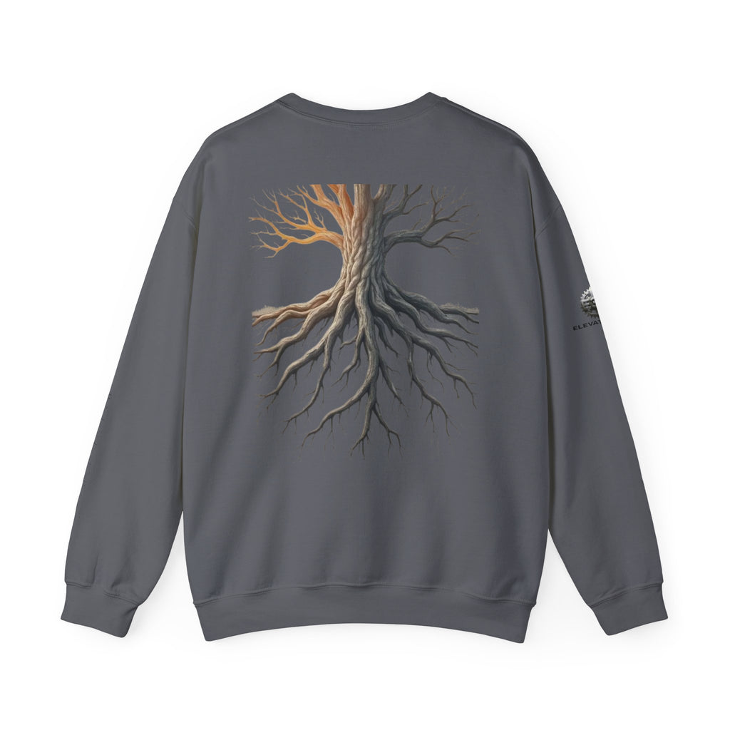 "Solid Roots" Crewneck - Heavyweight Sleeve Print Sweatshirt