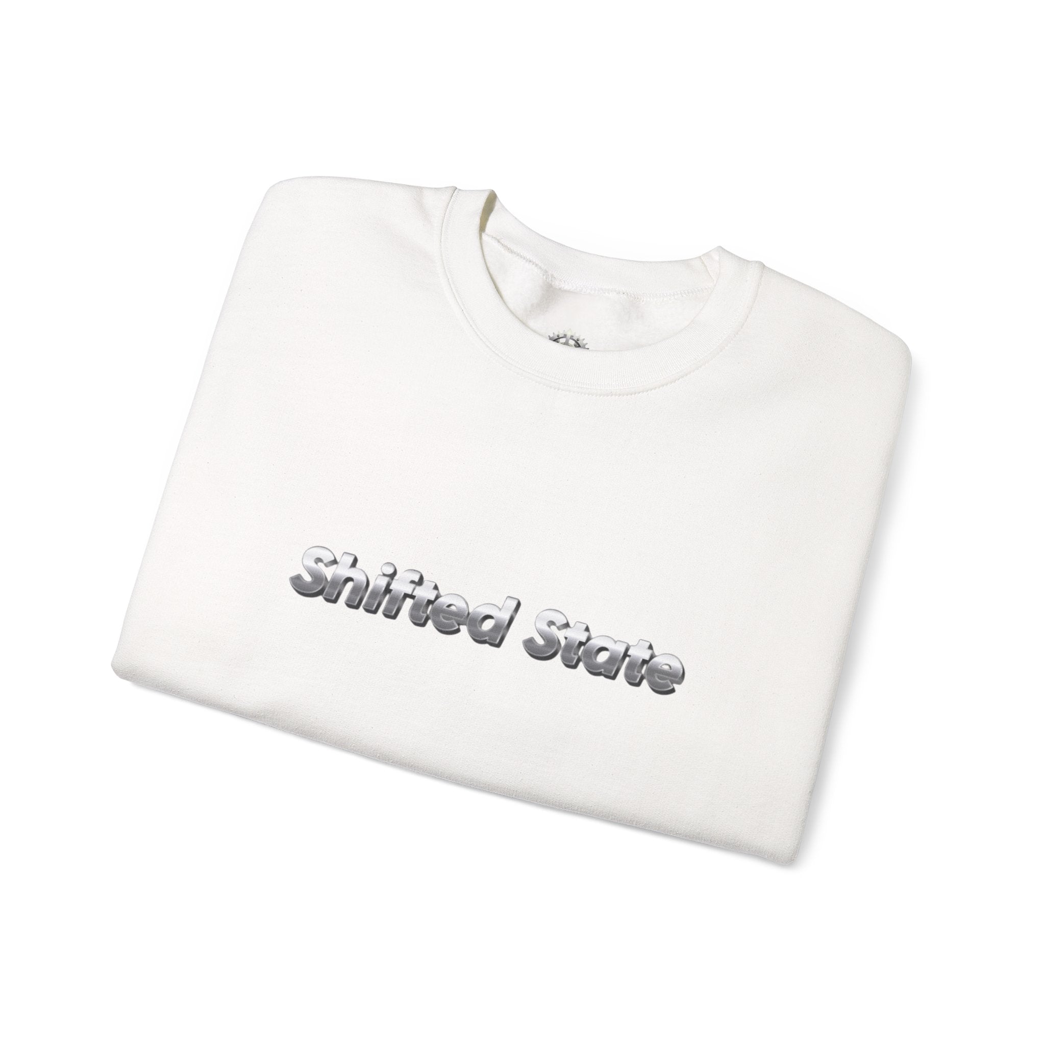 “Shifted State” Crewneck Sweatshirt- Sleeve Print Affirmation