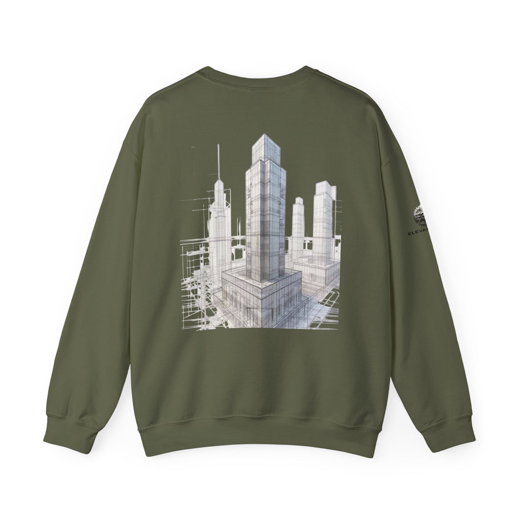 "Inner Architect" Crewneck Sweatshirt- Sleeve Printed Affirmation