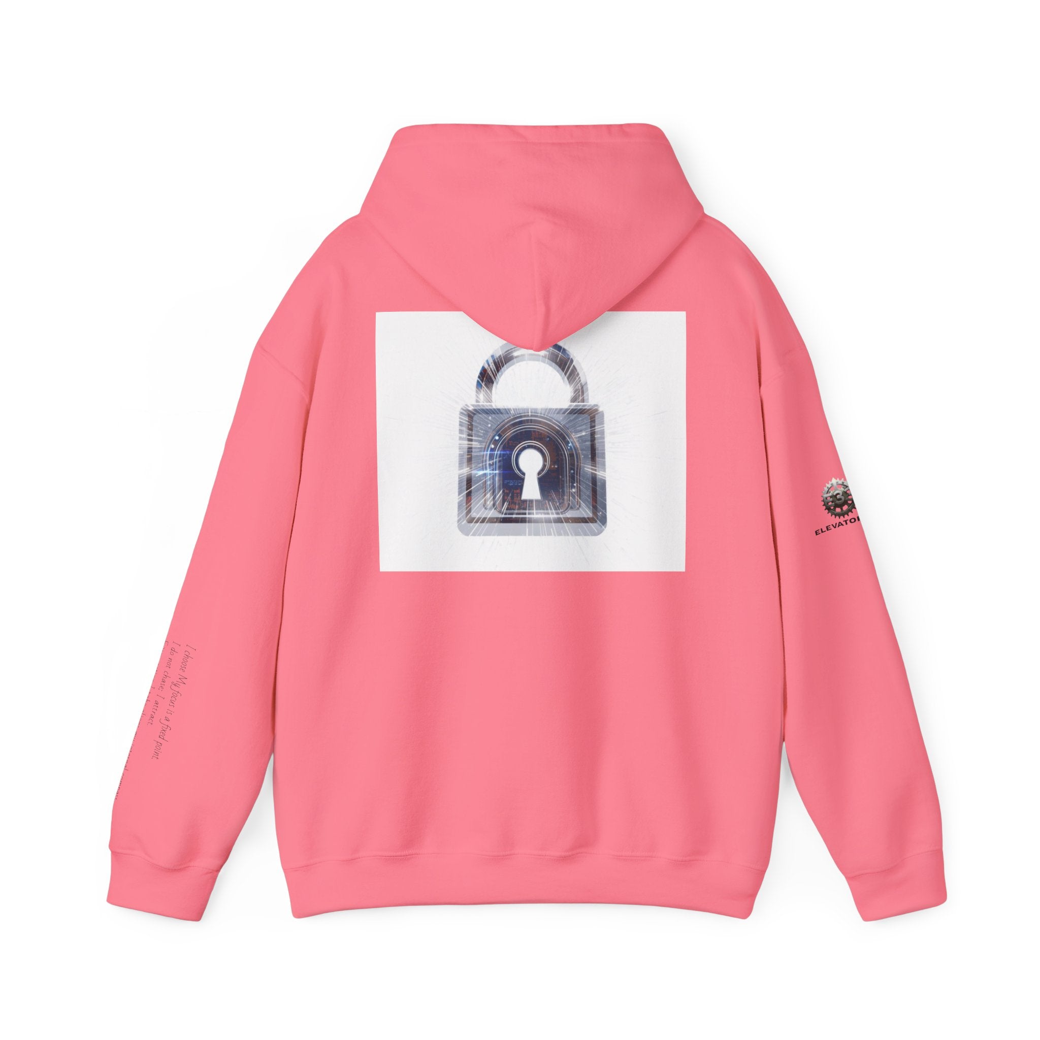 “Source Lock” Hoodie Sweatshirt- Sleeve Print Affirmation