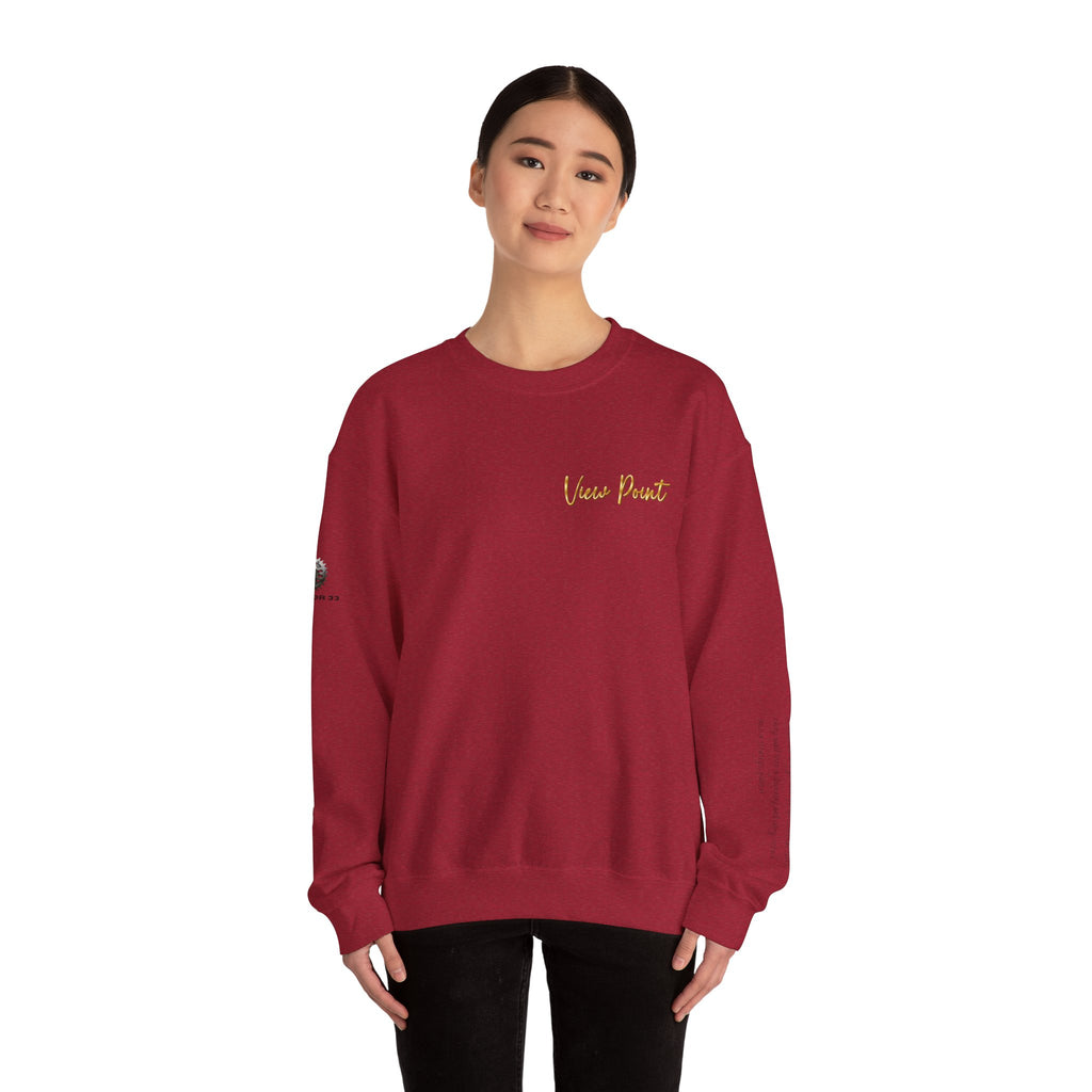 "View Point" Crewneck - Heavyweight Sleeve Print Sweatshirt