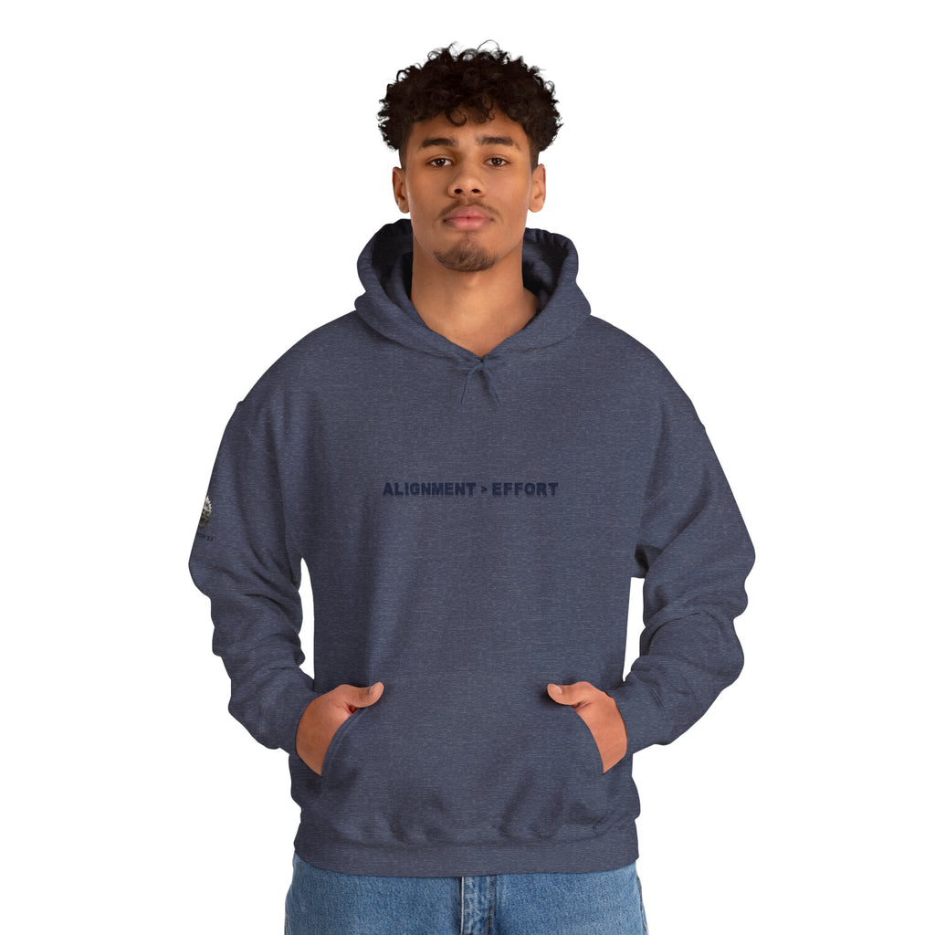 “Alignment > Effort” Hoodie - Sleeve Print Affirmation