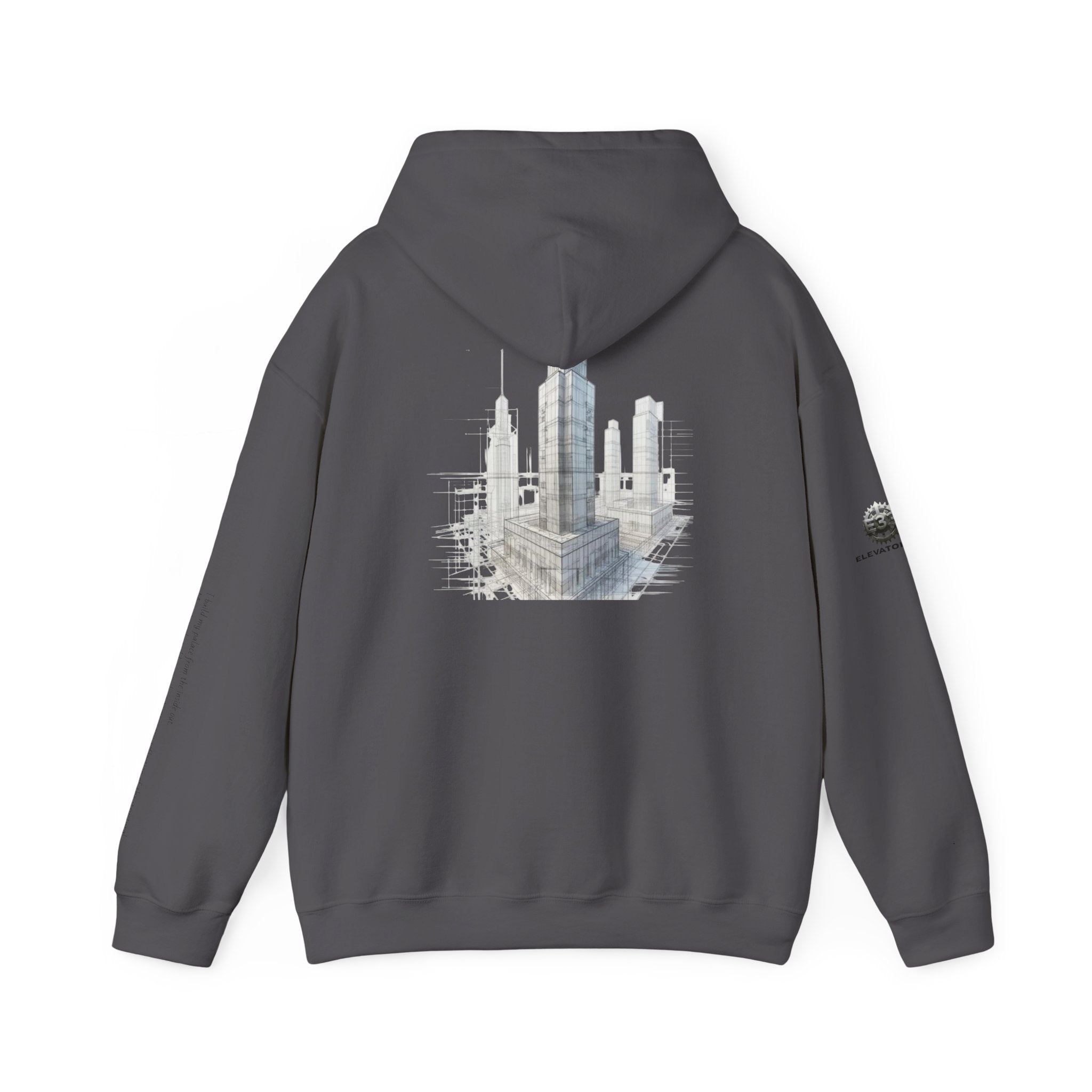 "Inner Architect" Hoodie Sweatshirt- Sleeve Printed Affirmation