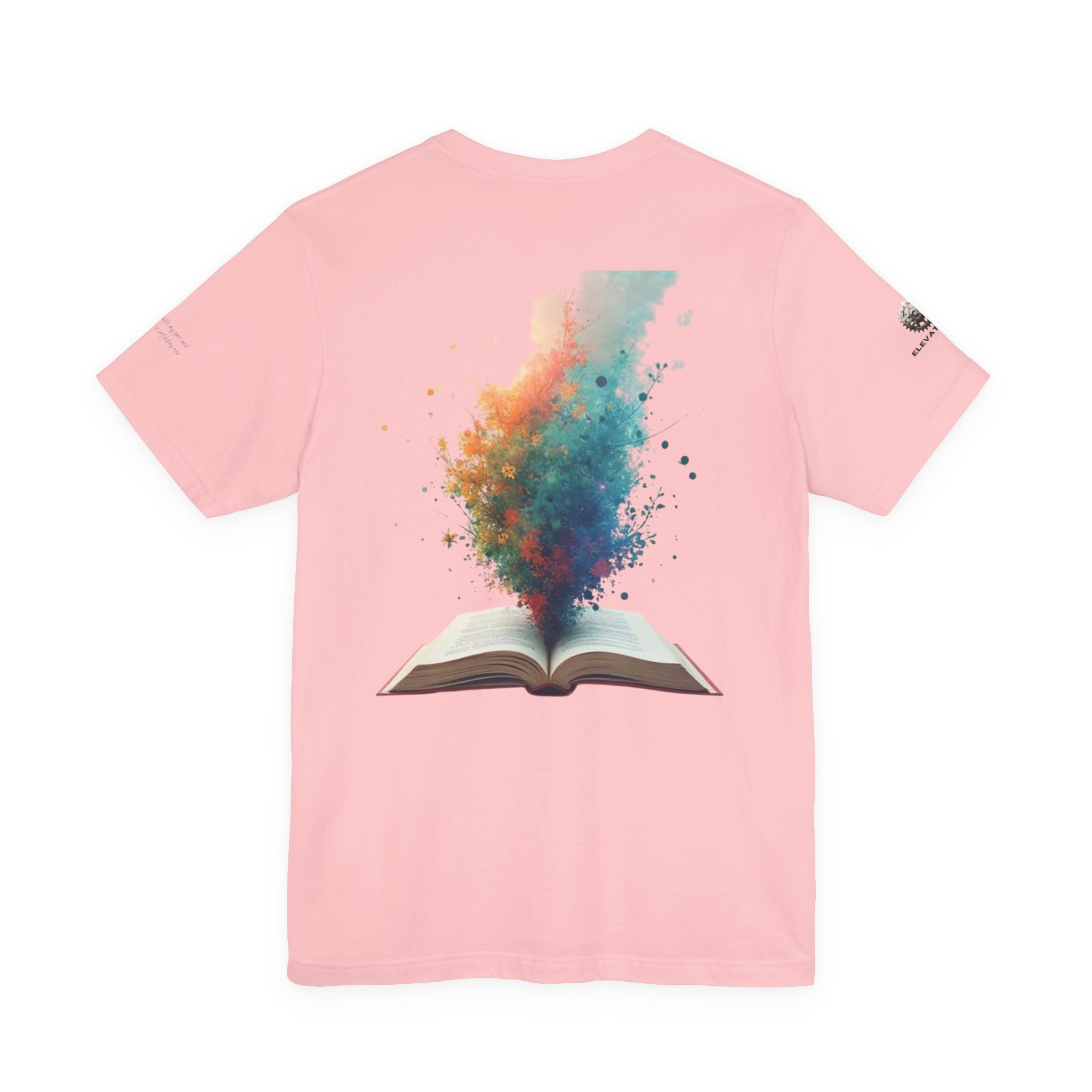 Next Chapter affirmation tee | Graphic open book back, inspirational sleeve text