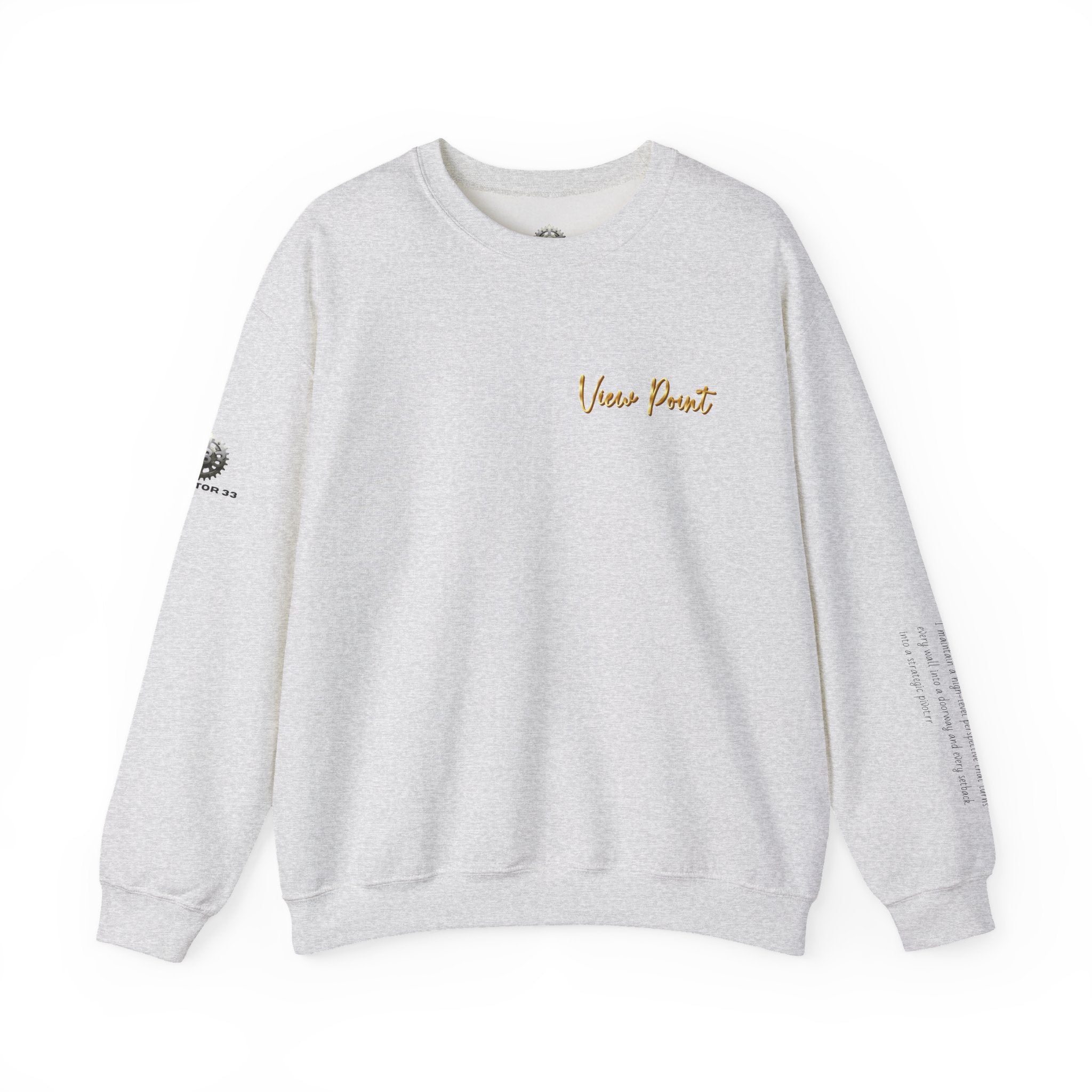 "View Point" Crewneck - Heavyweight Sleeve Print Sweatshirt