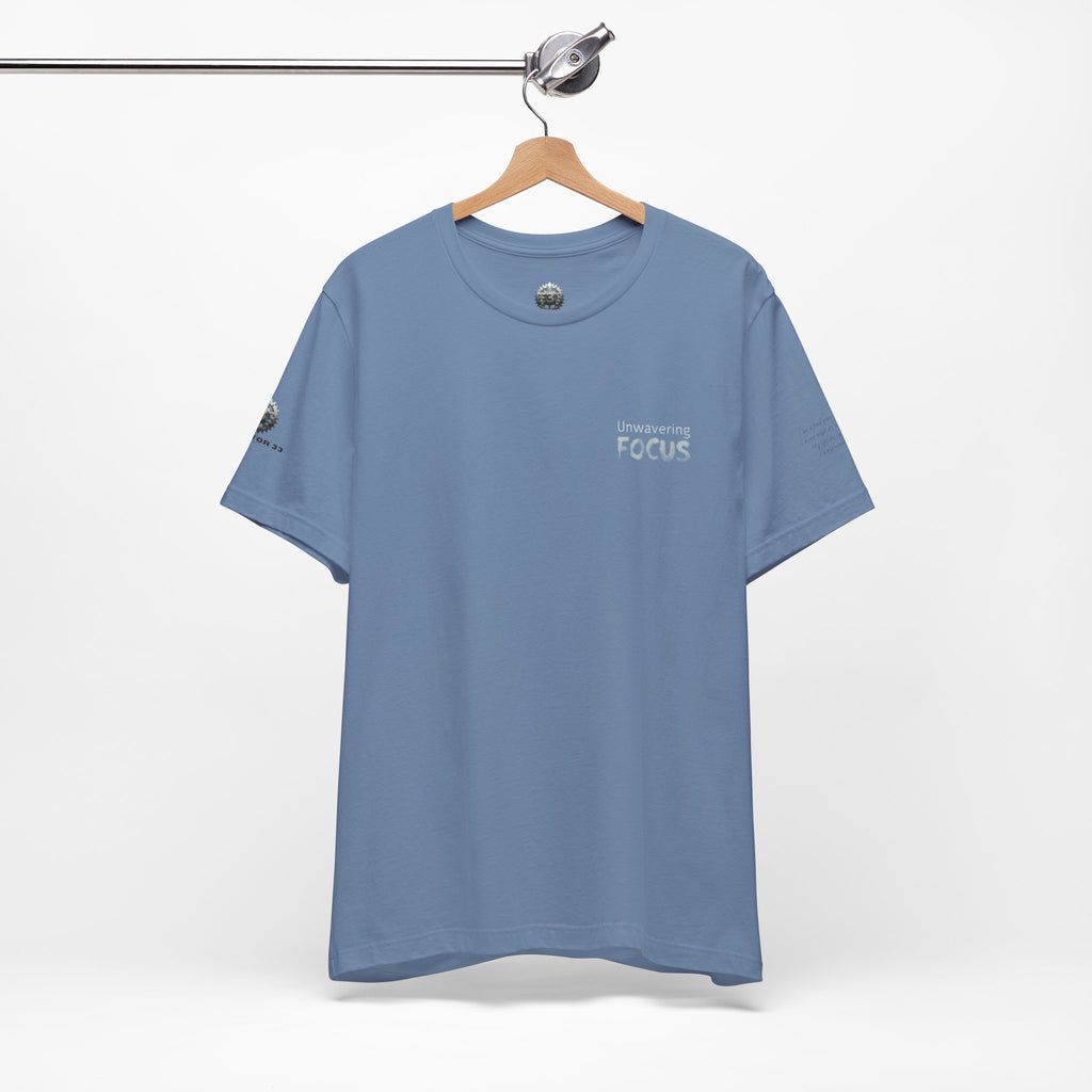 Unwavering Focus Tee — Affirmation Sleeve Graphic T-Shirt