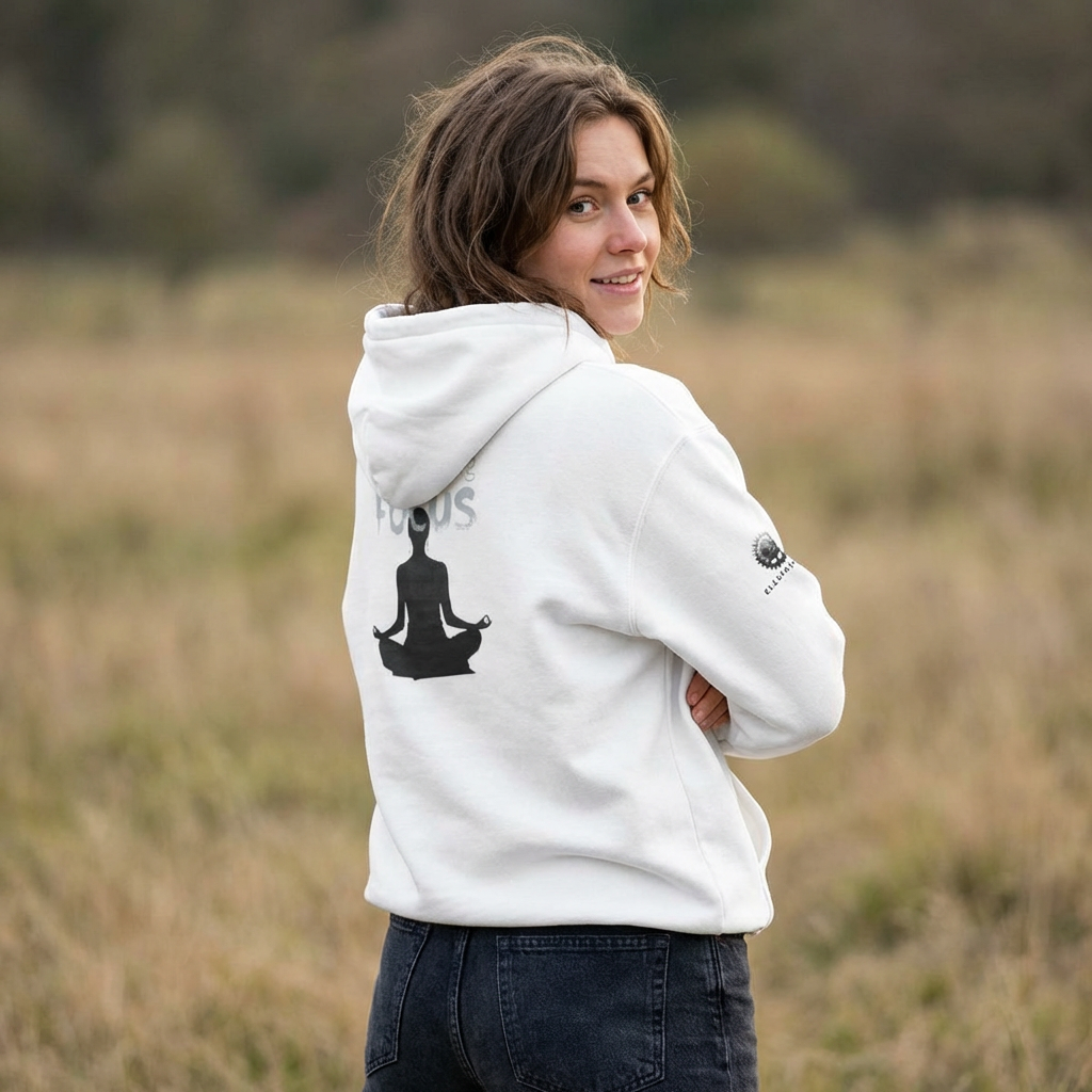 “Unwavering Focus” Hoodie- Sleeve Print Affirmation