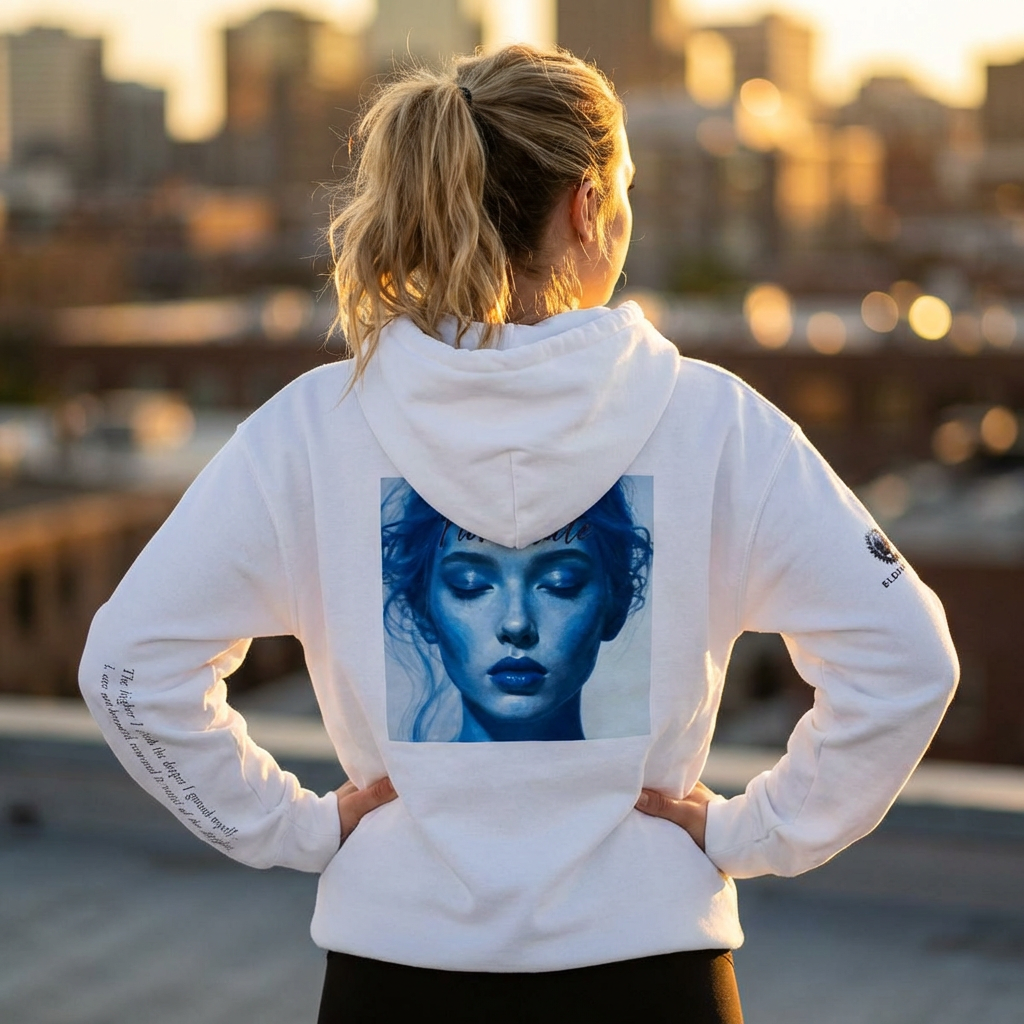 “Flow State” Hoodie- Sleeve Printed Affirmation