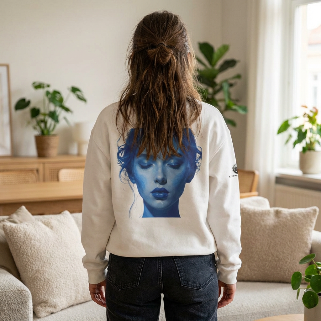 “Flow State” Crewneck Sweatshirt- Sleeve Print Affirmation