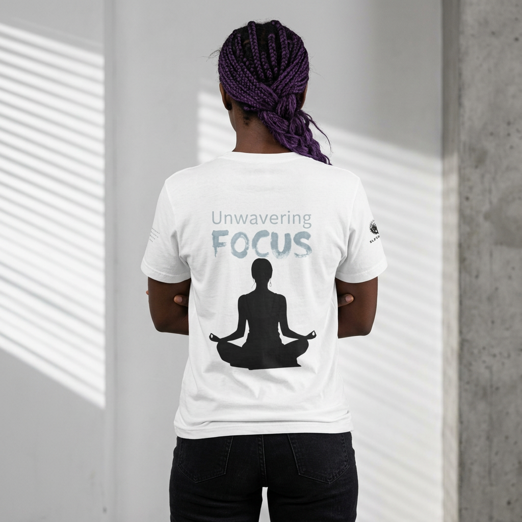 Unwavering Focus Tee — Affirmation Sleeve Graphic T-Shirt