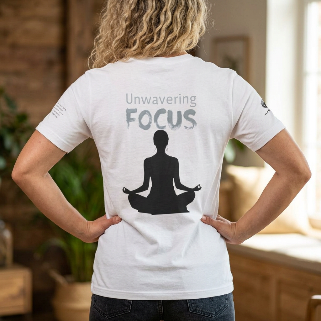 Unwavering Focus Tee — Affirmation Sleeve Graphic T-Shirt