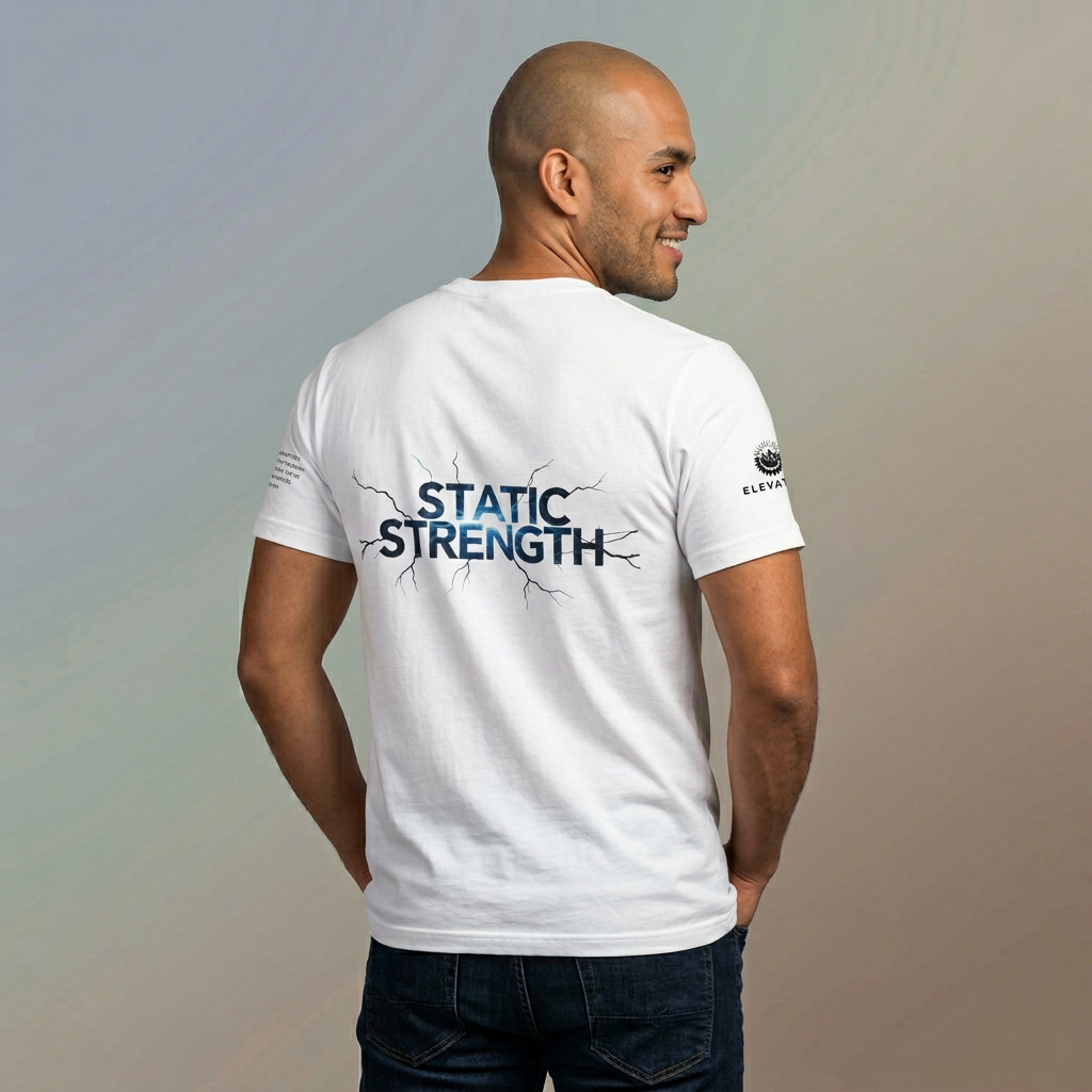Static Strength T-Shirt — 'In the chaos, I am unmoving' Motivational Tee
