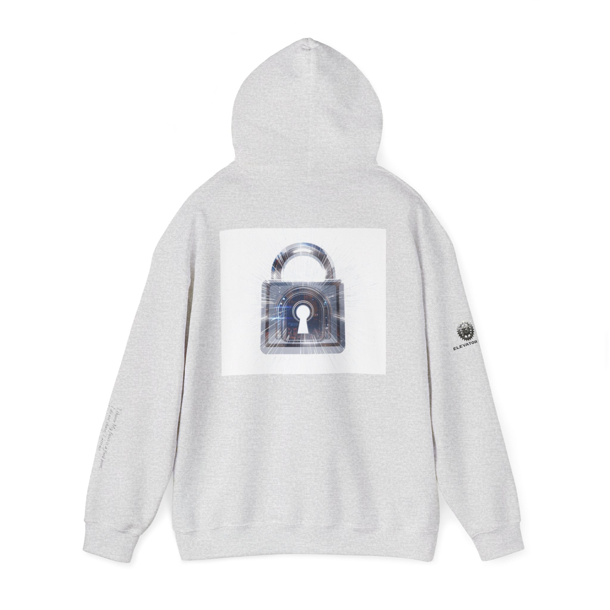 “Source Lock” Hoodie Sweatshirt- Sleeve Print Affirmation