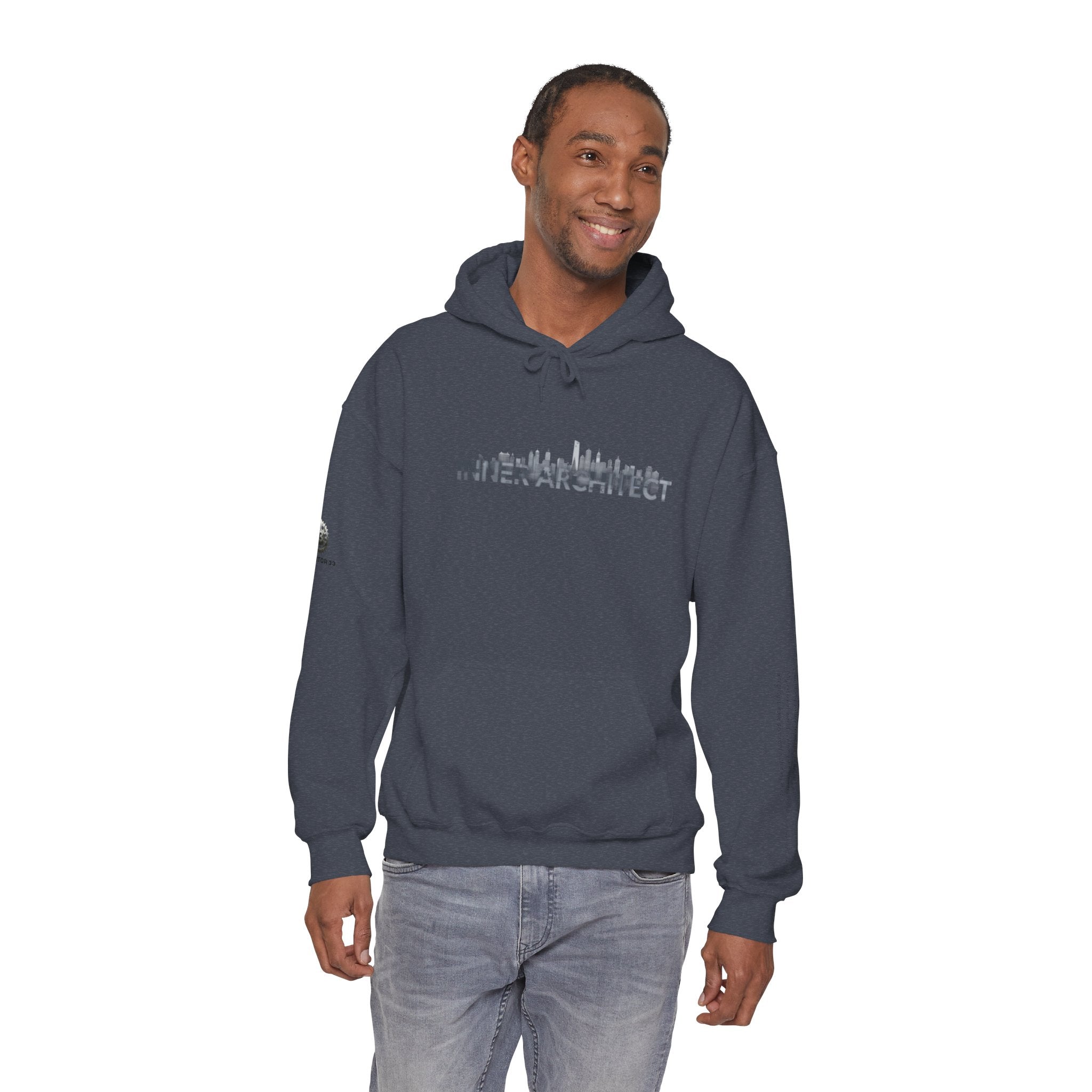 "Inner Architect" Hoodie Sweatshirt- Sleeve Printed Affirmation