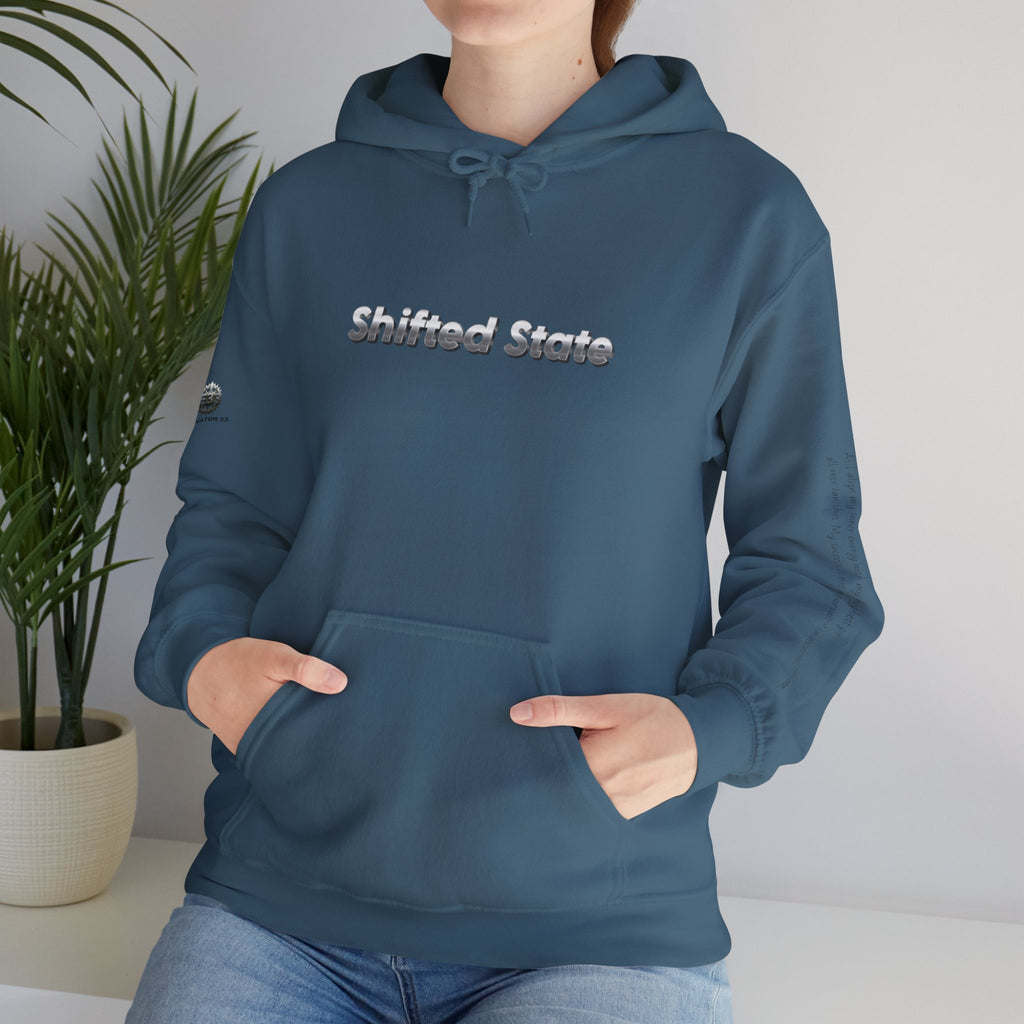 “Shifted State” Hoodie- Sleeve Print Affirmation
