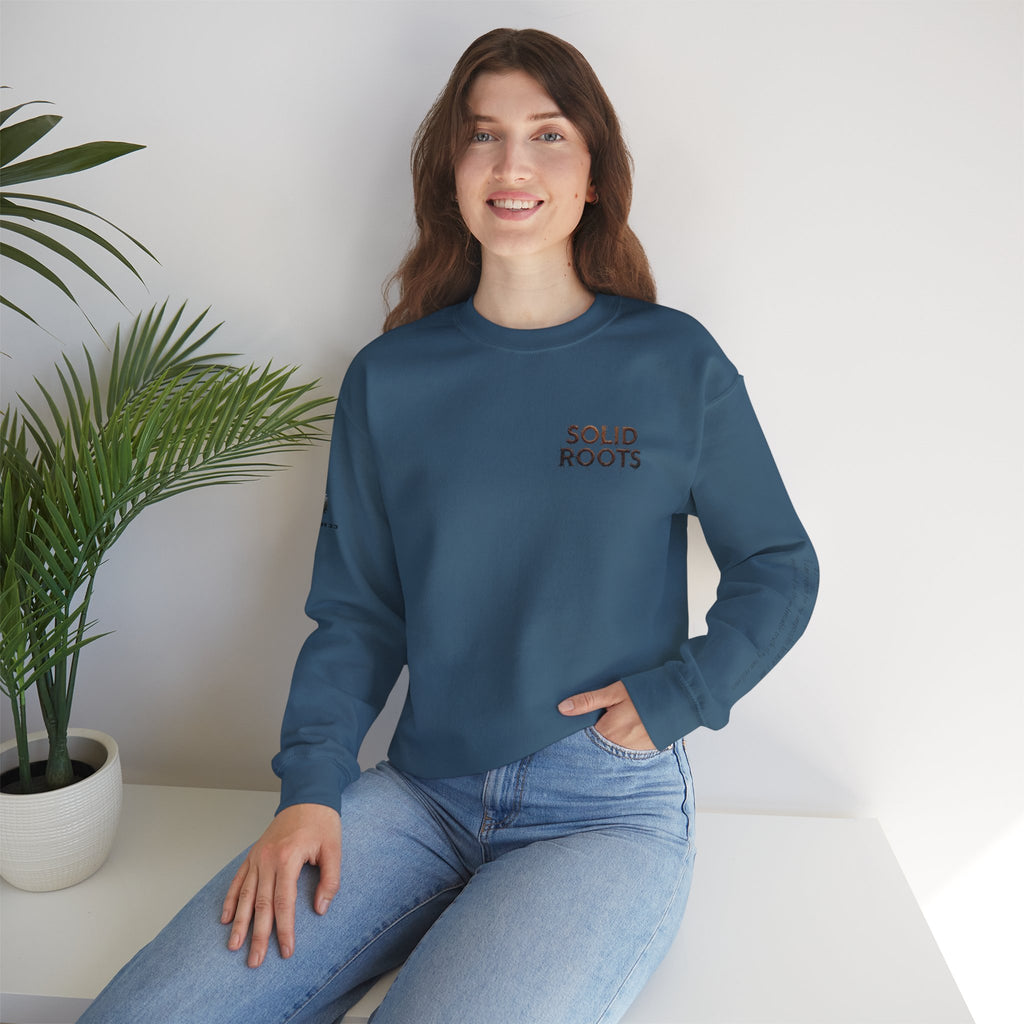 "Solid Roots" Crewneck - Heavyweight Sleeve Print Sweatshirt
