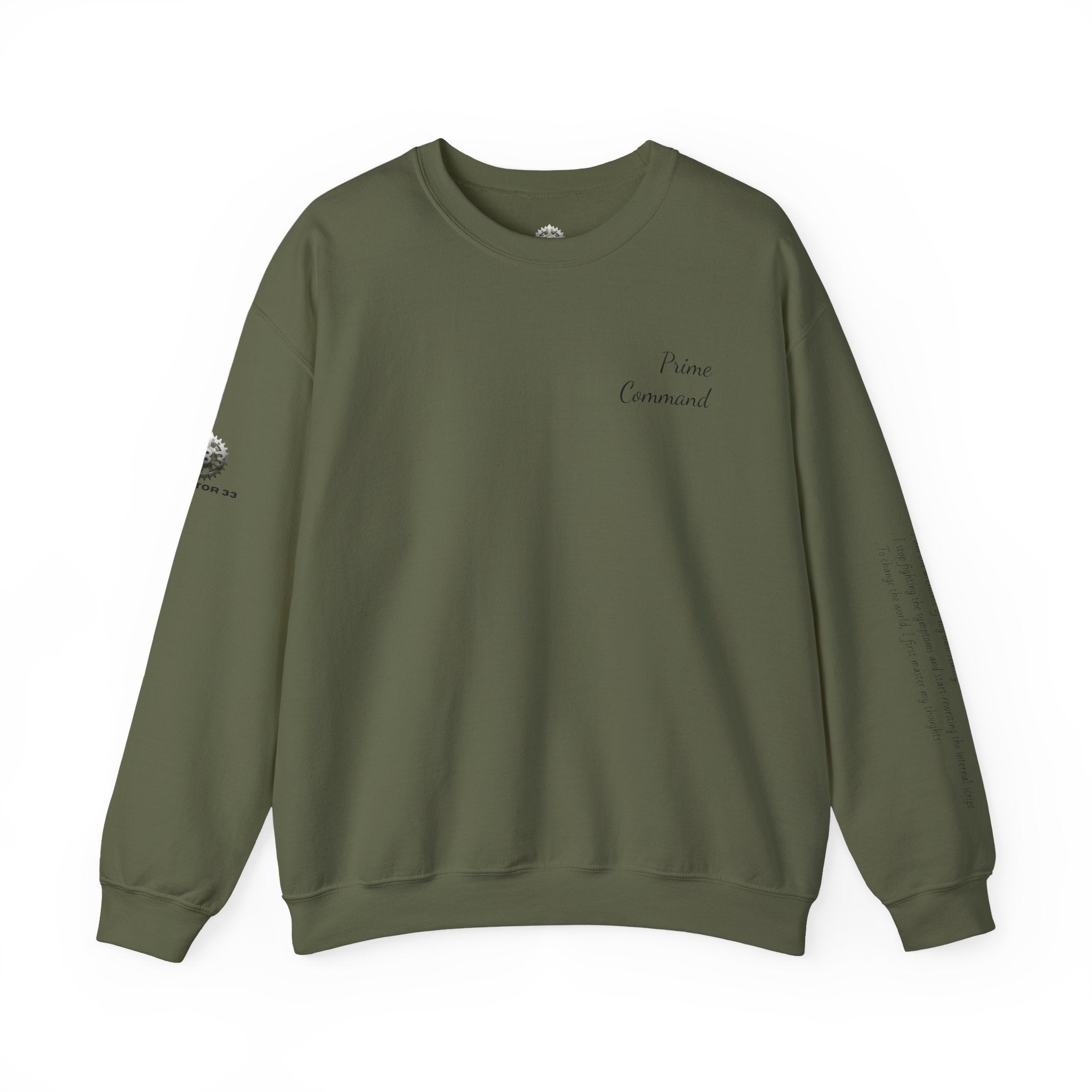 “Prime Command” Hoodie- Sleeve Print Affirmation