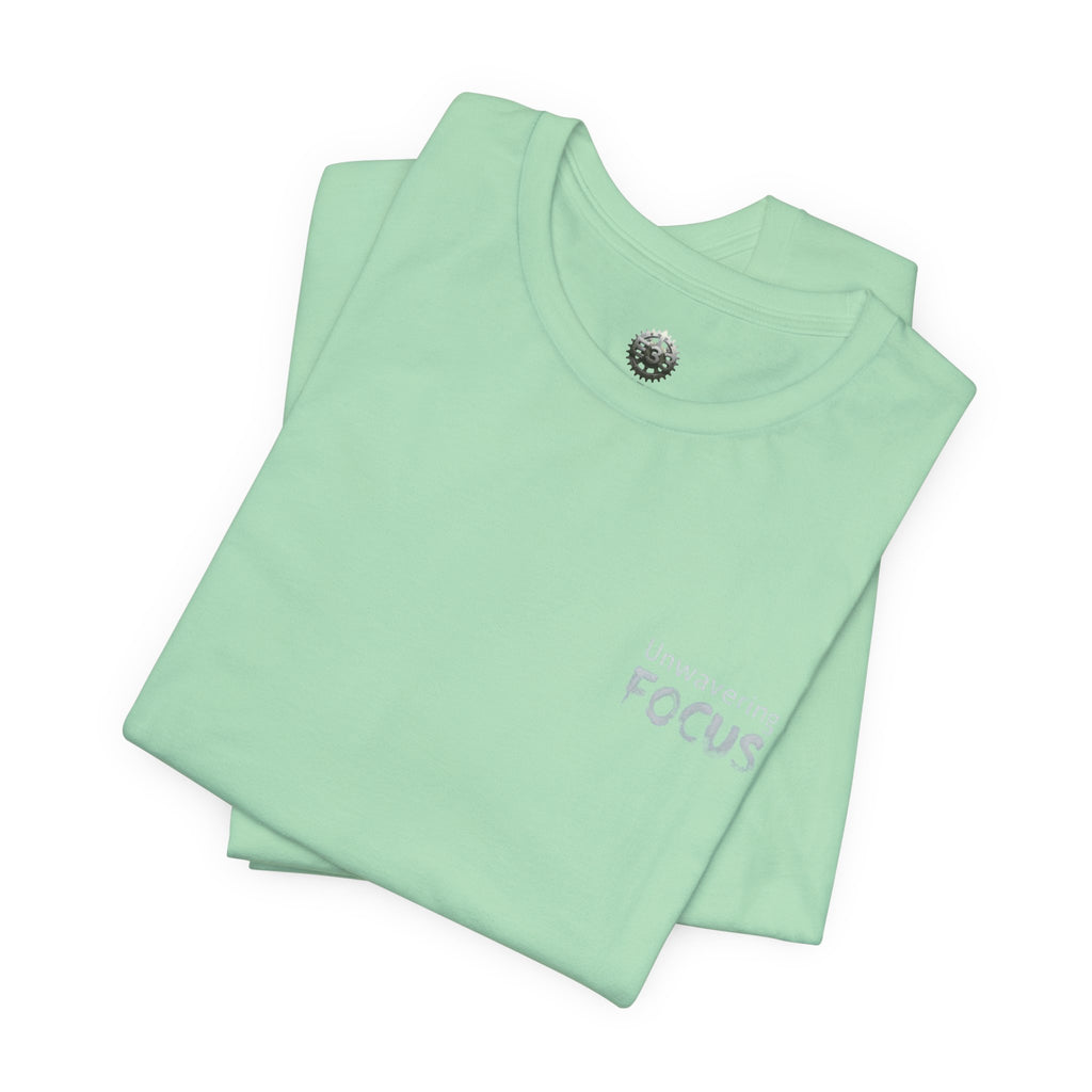 Unwavering Focus Tee — Affirmation Sleeve Graphic T-Shirt