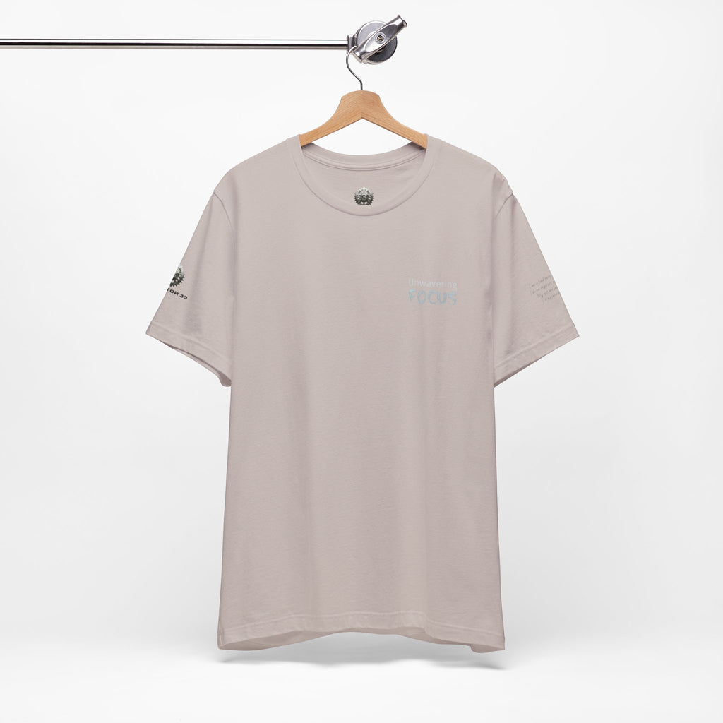 Unwavering Focus Tee — Affirmation Sleeve Graphic T-Shirt