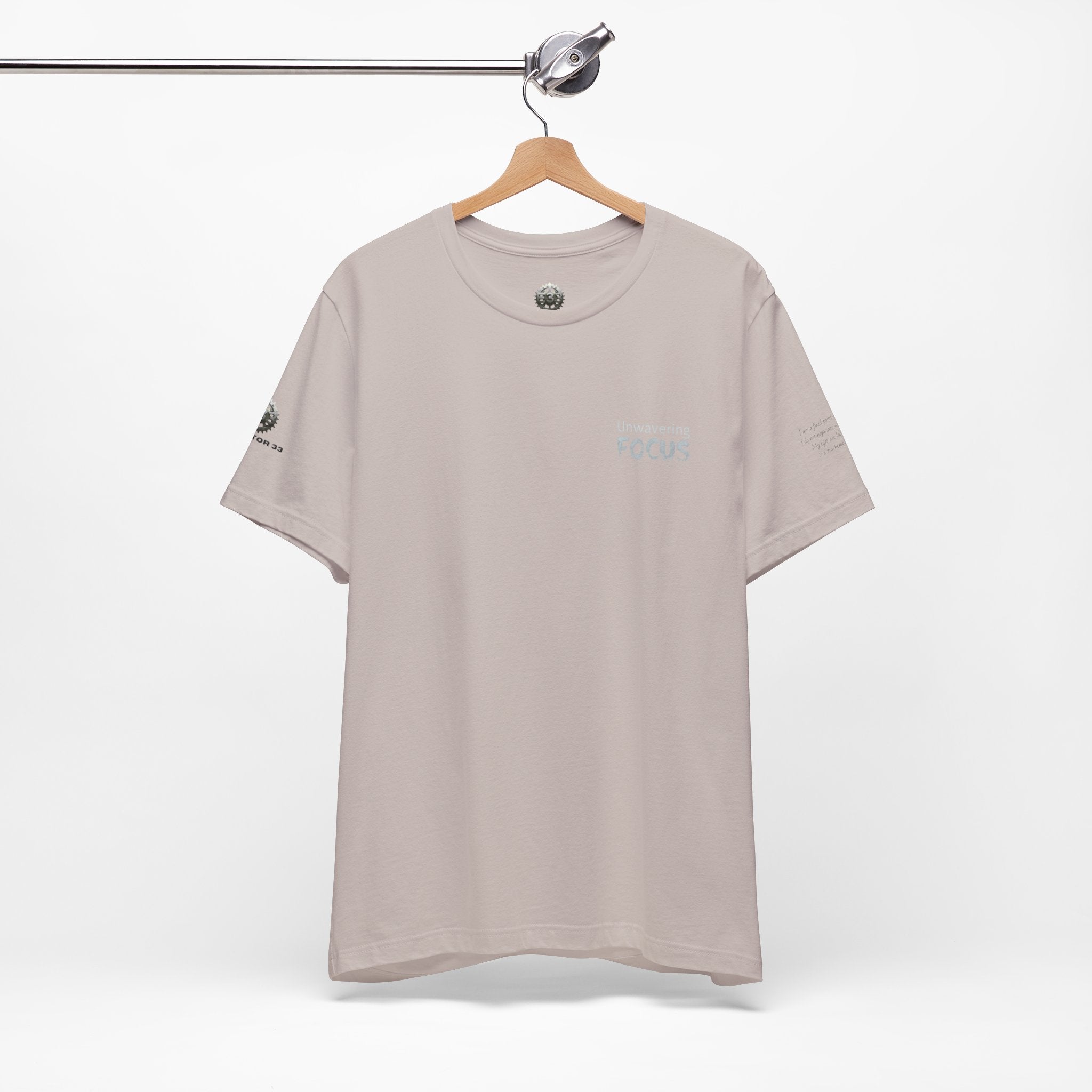 Unwavering Focus Tee — Affirmation Sleeve Graphic T-Shirt