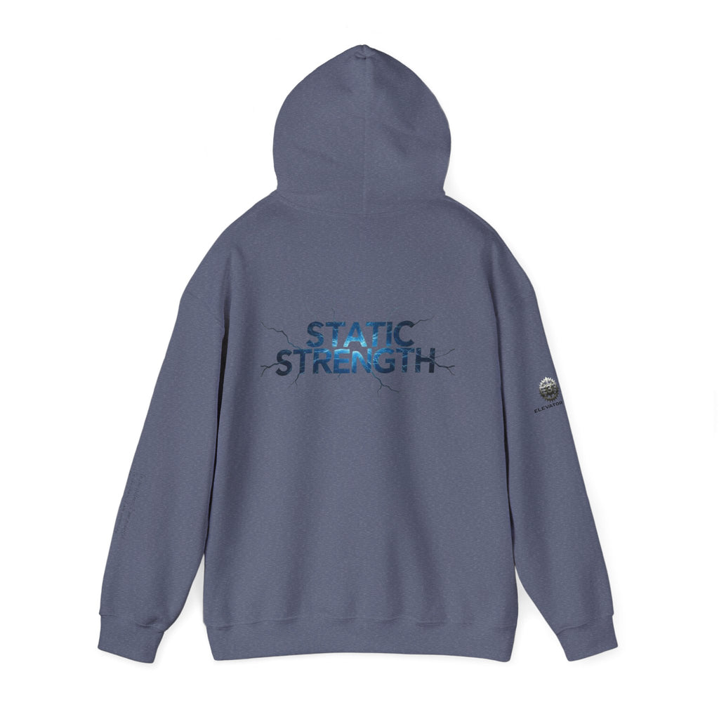 “Static Strength” Hoodie Sweatshirt- Sleeve Print Affirmation