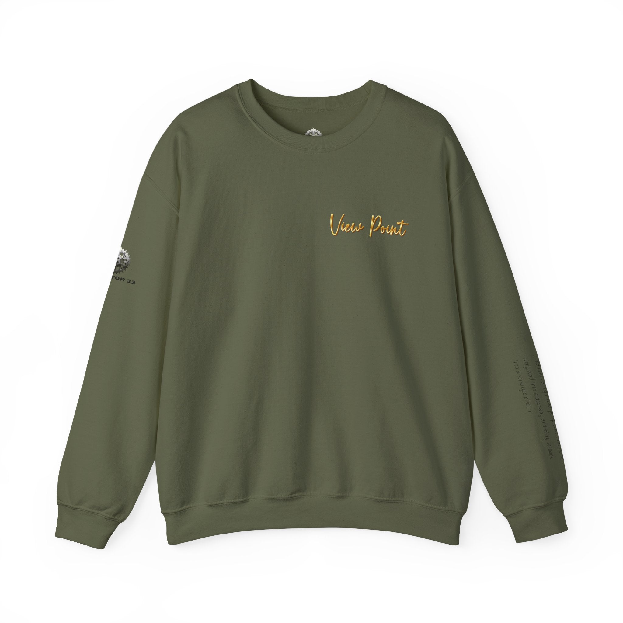 "View Point" Crewneck - Heavyweight Sleeve Print Sweatshirt