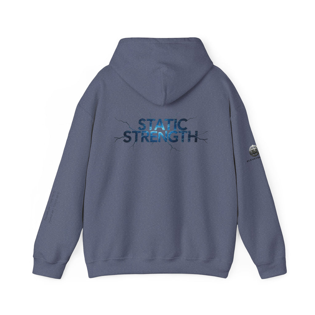 “Static Strength” Hoodie Sweatshirt- Sleeve Print Affirmation